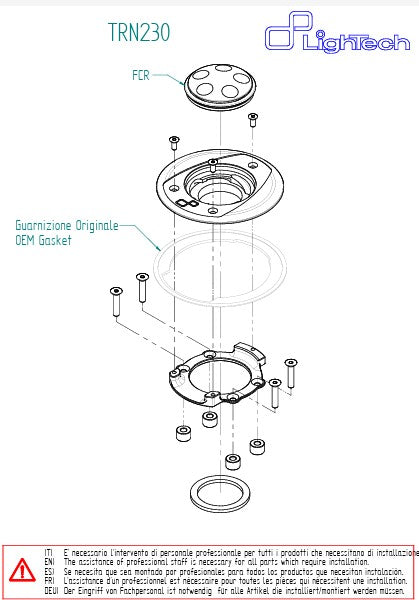 Tampa de depósito de combustível com fecho de rosca LighTech BMW S1000RR K67 (21-26) TRN230 
