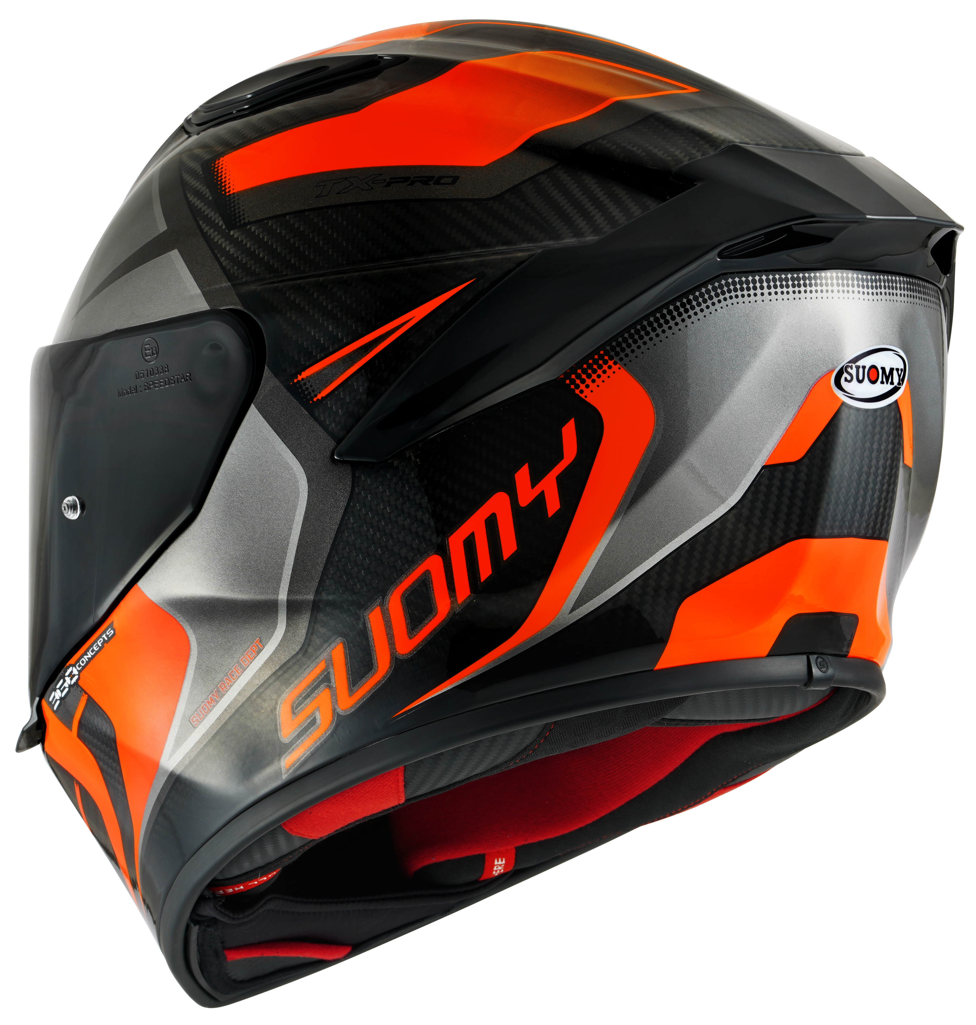 Suomy TX-Pro Helm Carbon Advance Orange Fluo K6TX0004