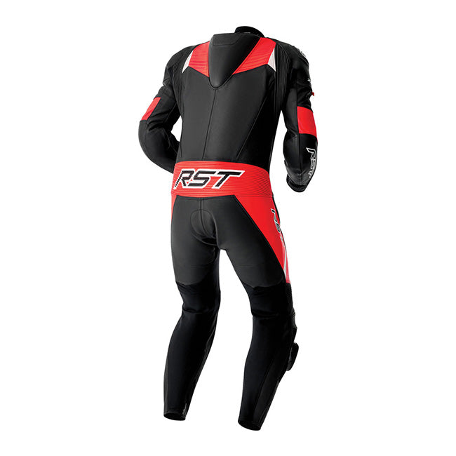 RST Tractech EVO D3O macacão de uma peça Macacão de couro – Fato de corrida perfurado | Homem | Preto/Vermelho | 103634 