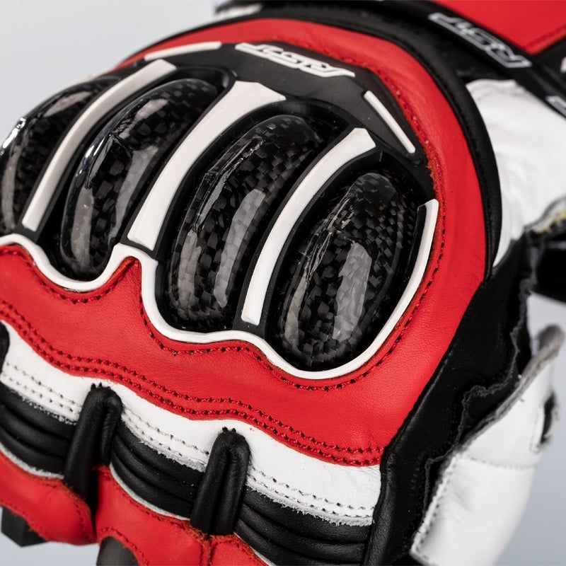 Luvas de couro para motociclo RST Tractech Evo 4 | Homem | Vermelho/Branco/Preto | 102666 