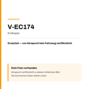 Akrapovic Endkappe V-EC174 — Platzhalter, kein Herstellerfoto verfügbar