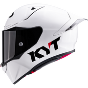 KYT R1R Racing Helmet Plain White Gloss Y6R100W3 