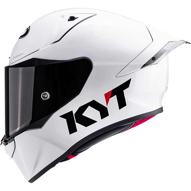 KYT R1R Capacete de Corrida Liso branco brilhante Y6R100W3 