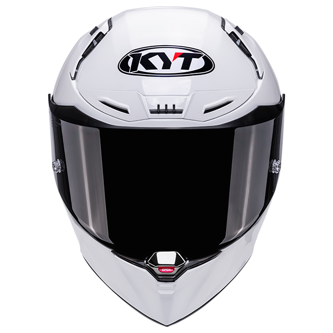 KYT R1R Capacete de Corrida Liso branco brilhante Y6R100W3 