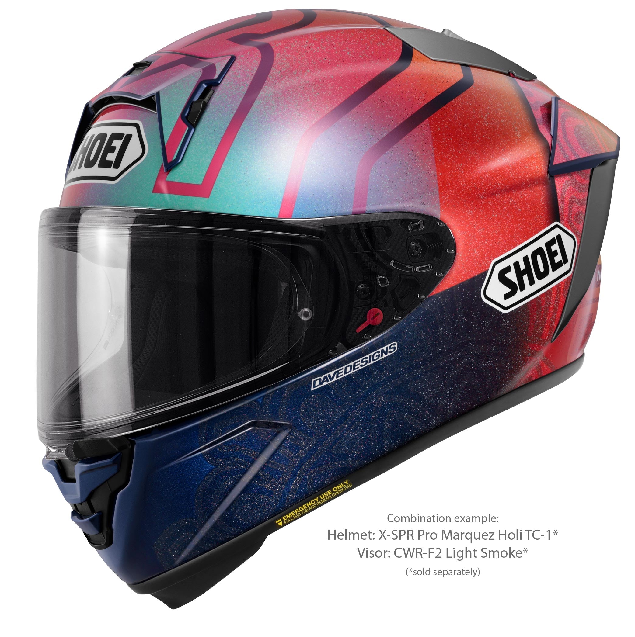 Visor Shoei X-SPR PRO (CWR-F2PN) ligeiramente tonificado 