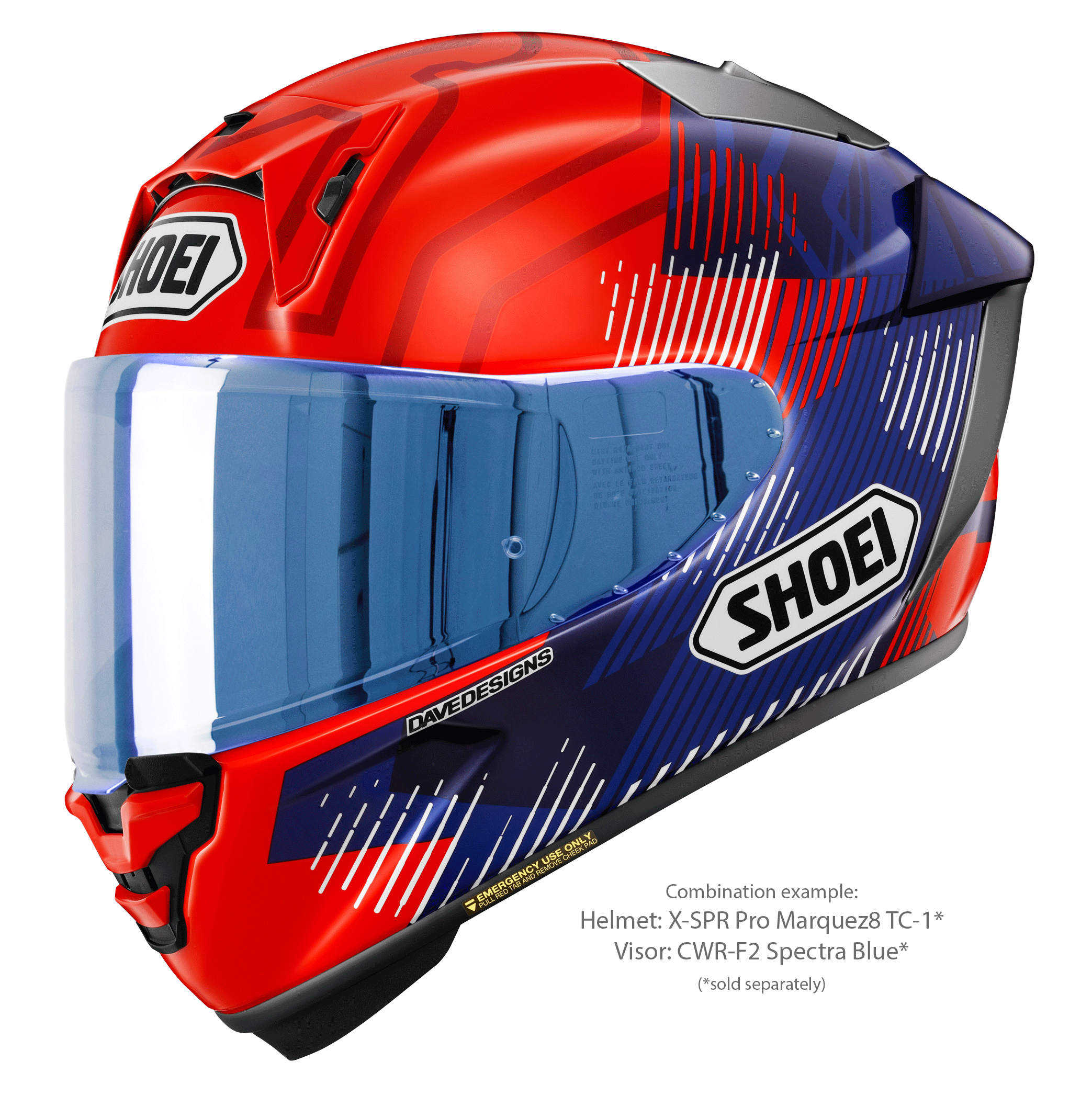 Shoei X-SPR PRO Capacete MARQUEZ8 TC-1 Réplica de Marc Márquez 2024 