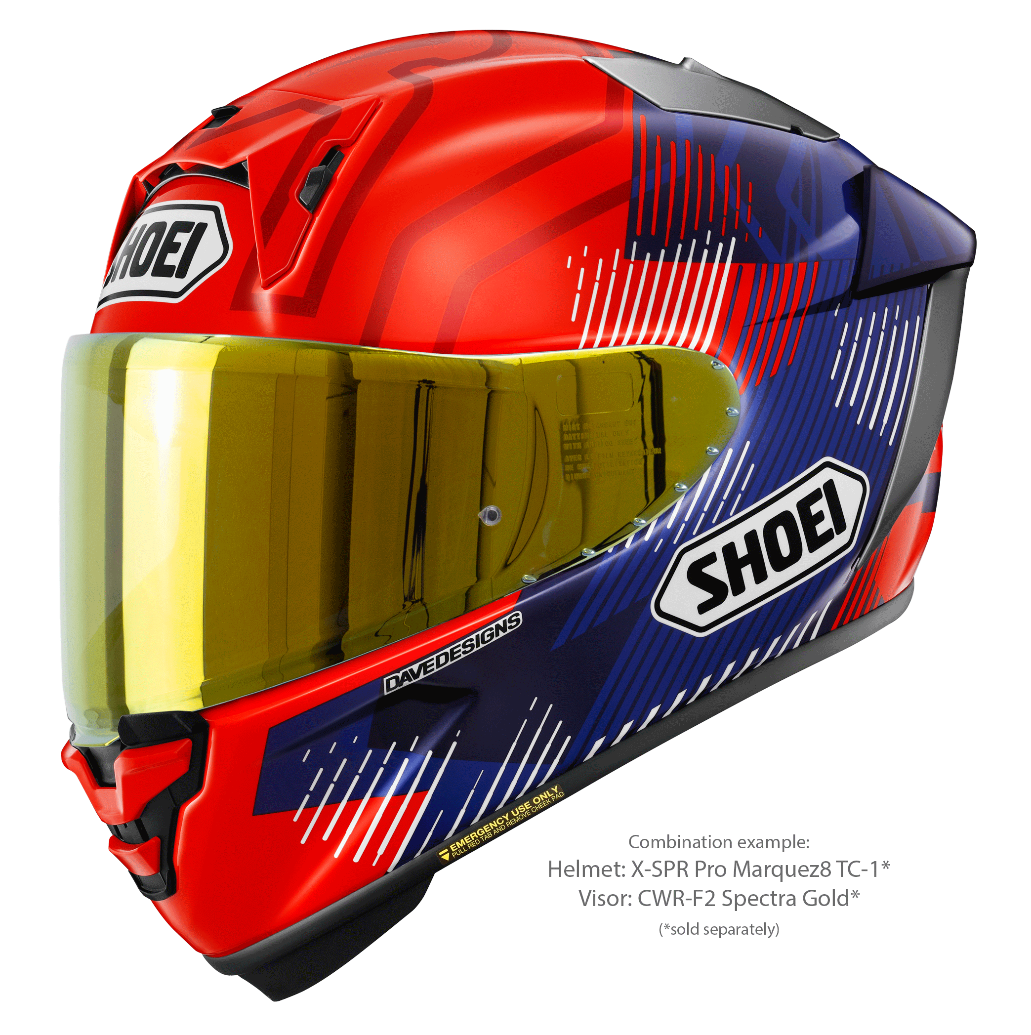Shoei X-SPR PRO Capacete MARQUEZ8 TC-1 Réplica de Marc Márquez 2024 