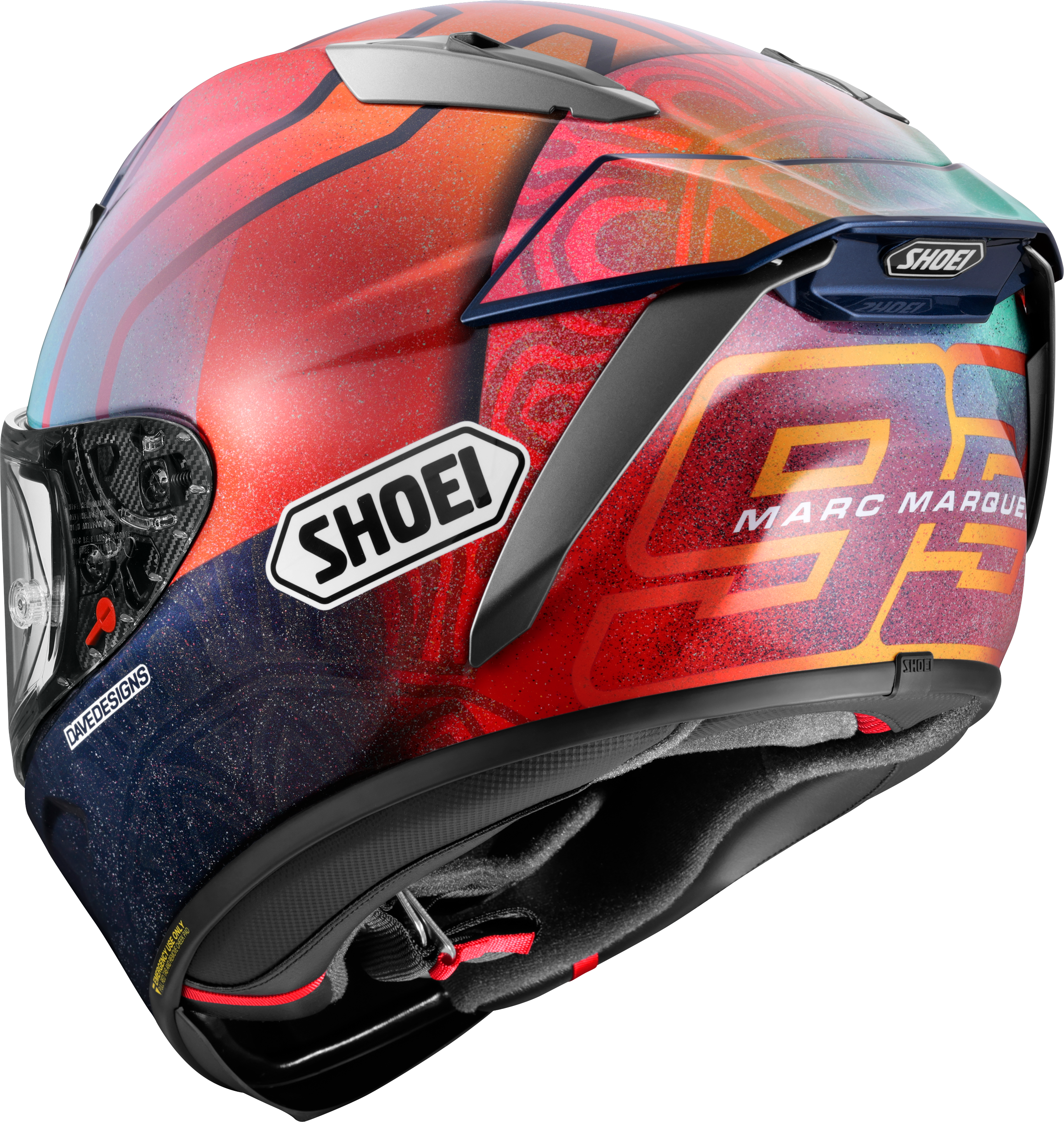 Capacete Shoei X-SPR PRO Márquez Holi TC-1 Edição Limitada - Réplica de Marc Márquez Índia 2023 