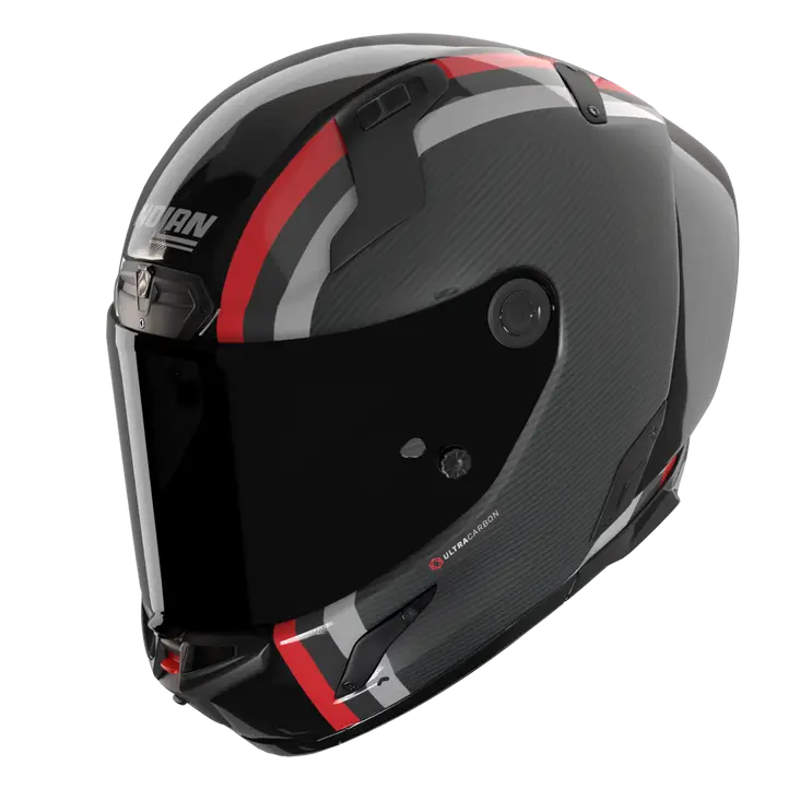 Nolan X-804 RS Capacete Ultra Carbon Gemini Preto/Vermelho/Antracite 364 