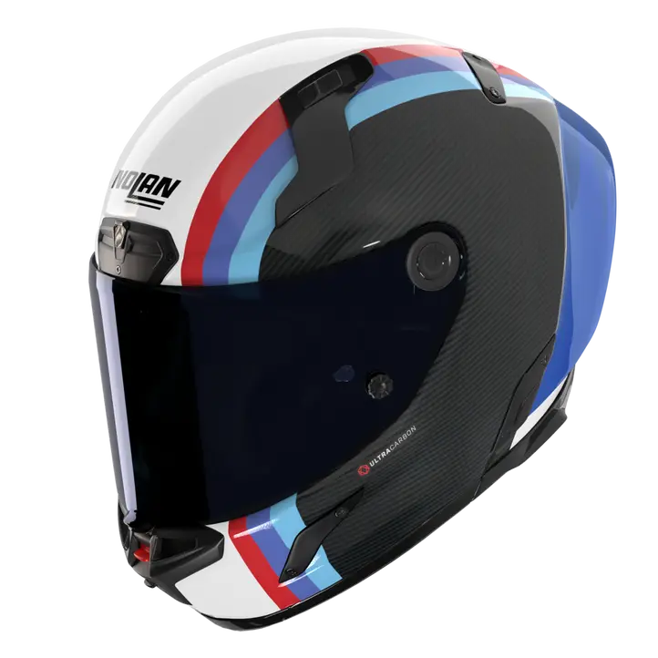Nolan X-804 RS Helmet Ultra Carbon Gemini White/Blue/Red 365 