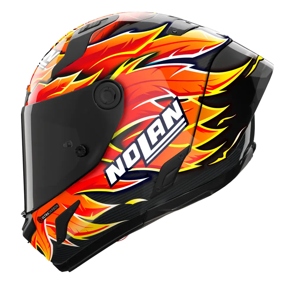 Nolan X-804 RS Capacete Ultra Carbon Andrea Iannone "O Maniaco" Replica 2025 