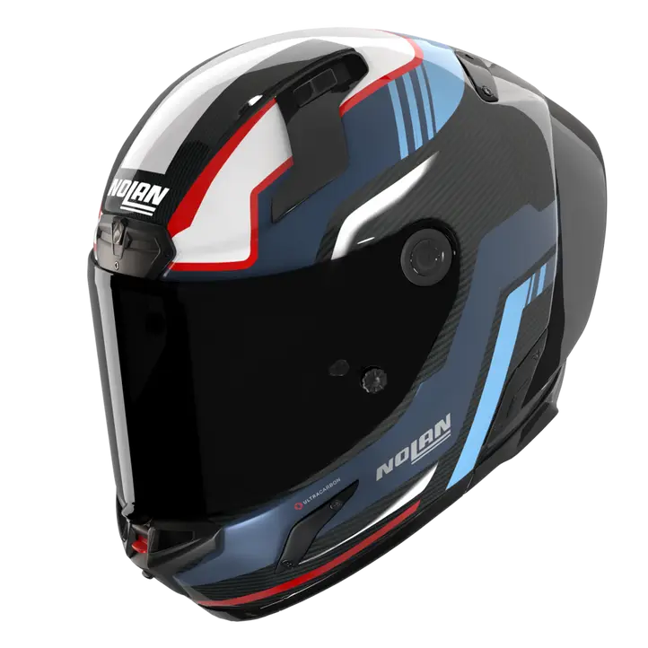 Nolan X-804 RS Capacete Ultra Carbon Piega Azul Escuro/Azul/Vermelho 366 