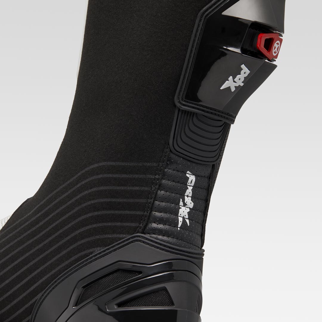 XPD XP9-R AIR perforated racing and street motorcycle boots | Men's | White/Black 