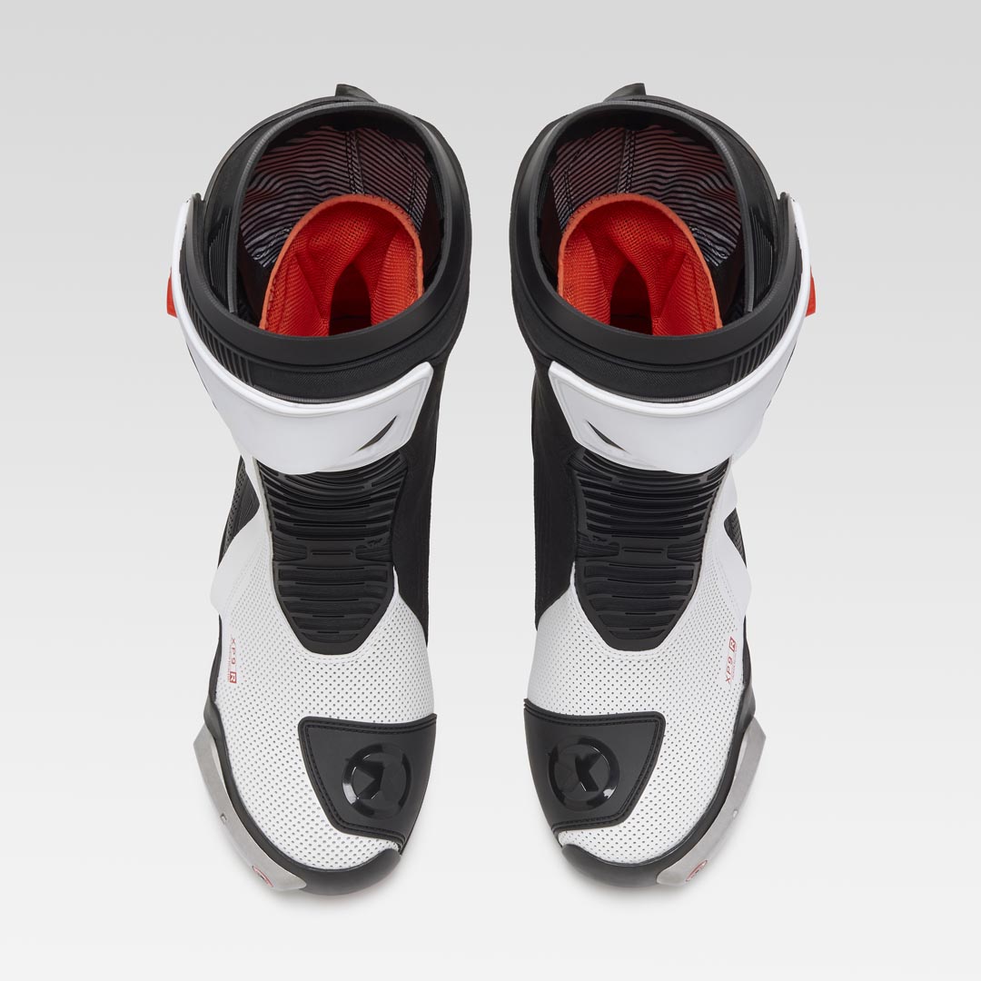 XPD XP9-R AIR perforated racing and street motorcycle boots | Men's | White/Black 