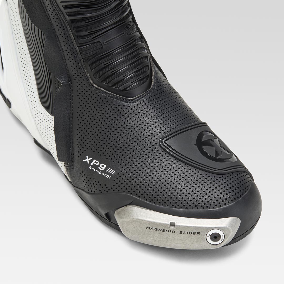 XPD XP9-S AIR perforated racing and street motorcycle boots | Men's | White/Black 