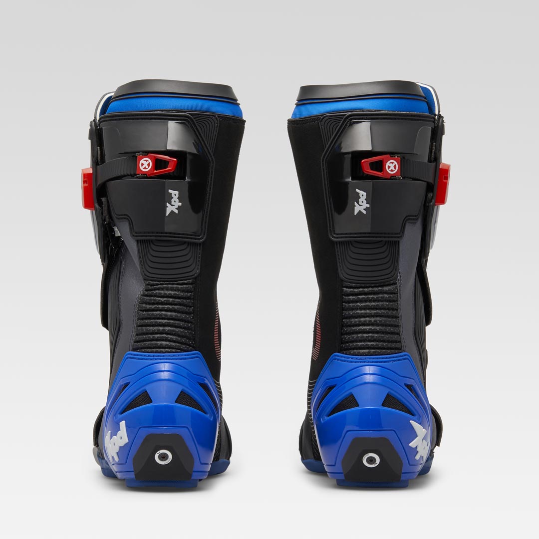 XPD XP9-S Racing and Street Motorcycle Boots | Men | Black/Blue 