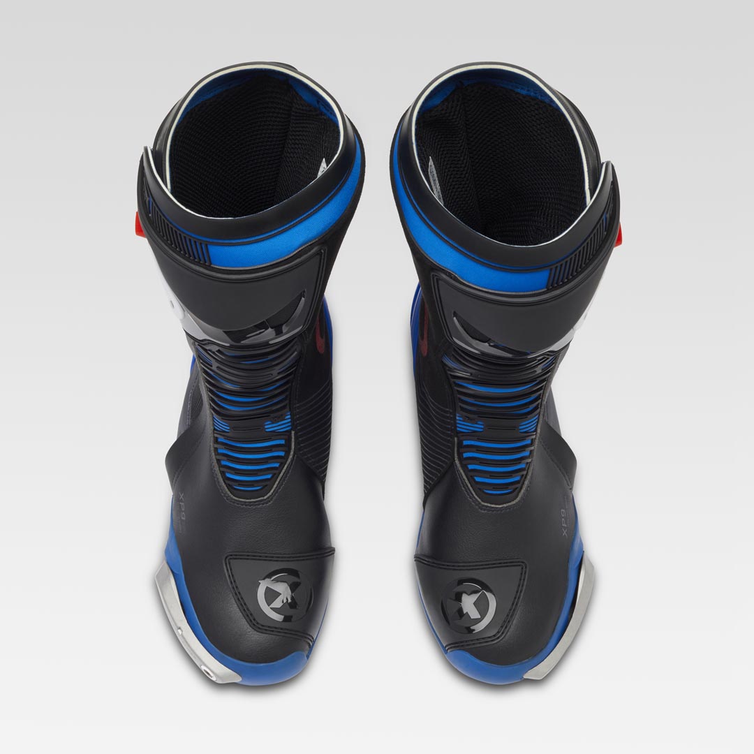 XPD XP9-S Racing and Street Motorcycle Boots | Men | Black/Blue 