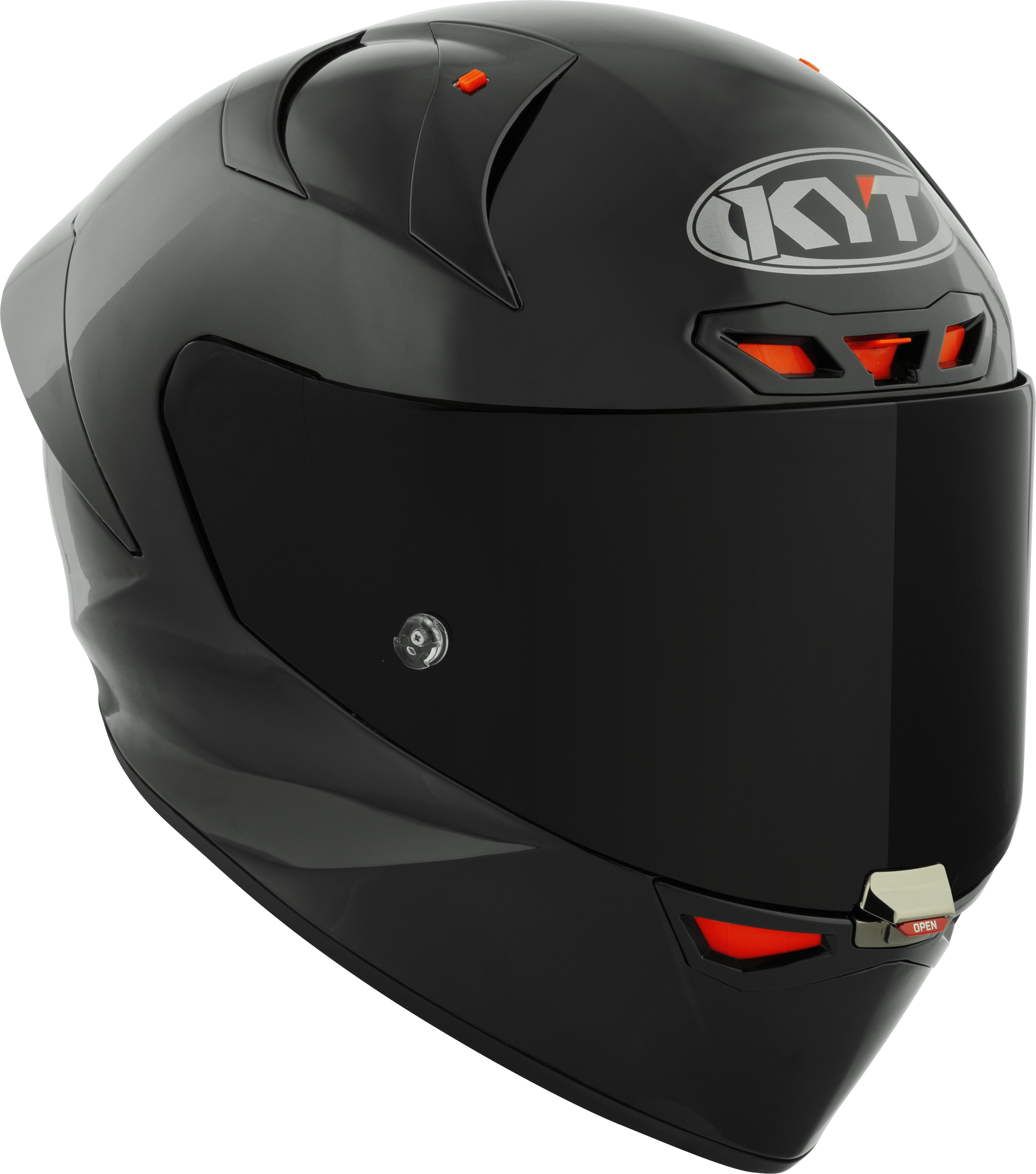 KYT KX-1 Race GP Helmet Plain Black Y6KX00X6 