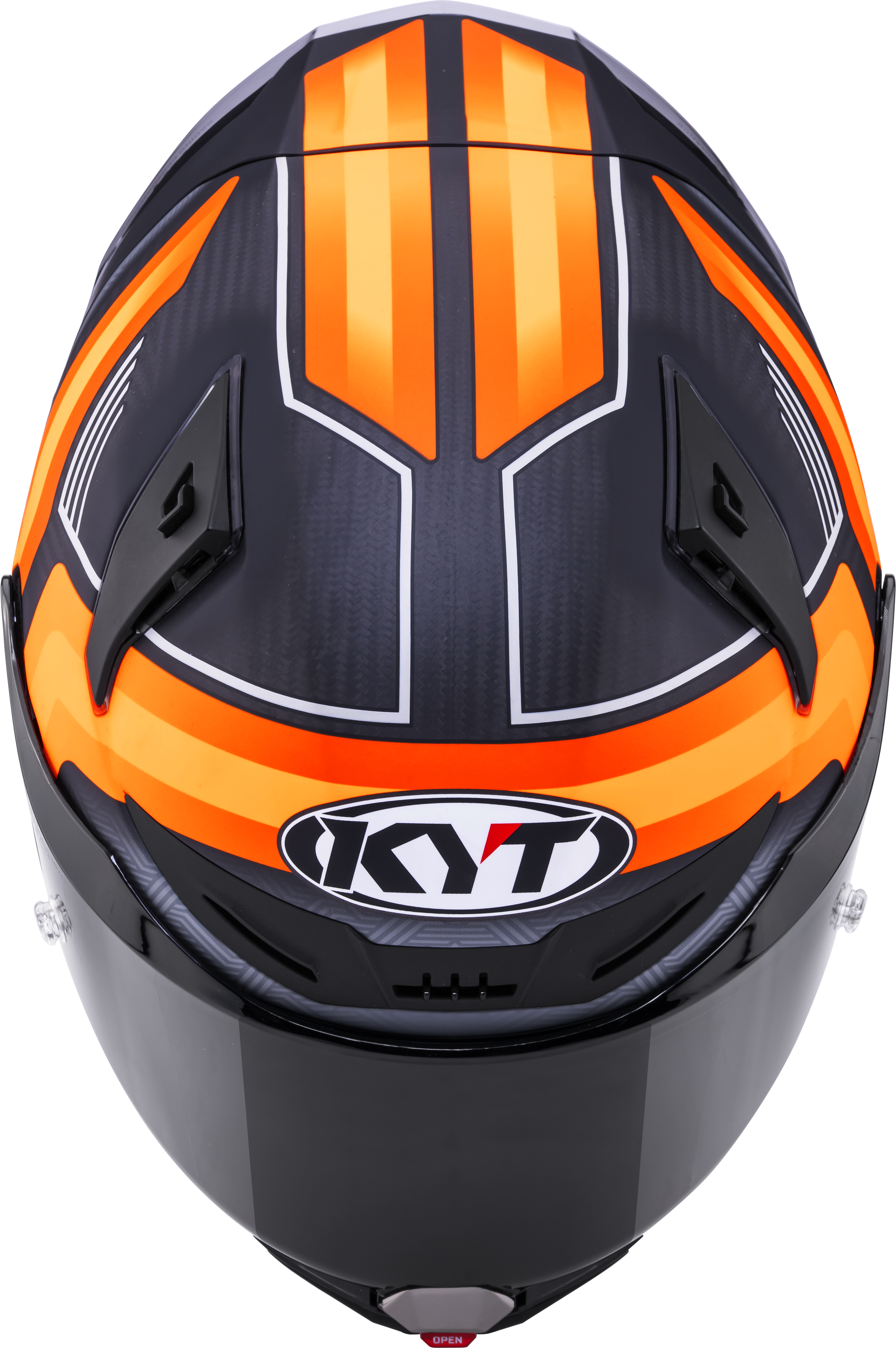 KYT R1R Capacete de Corrida Carbono Acelerador Mate Laranja Y6R10001 