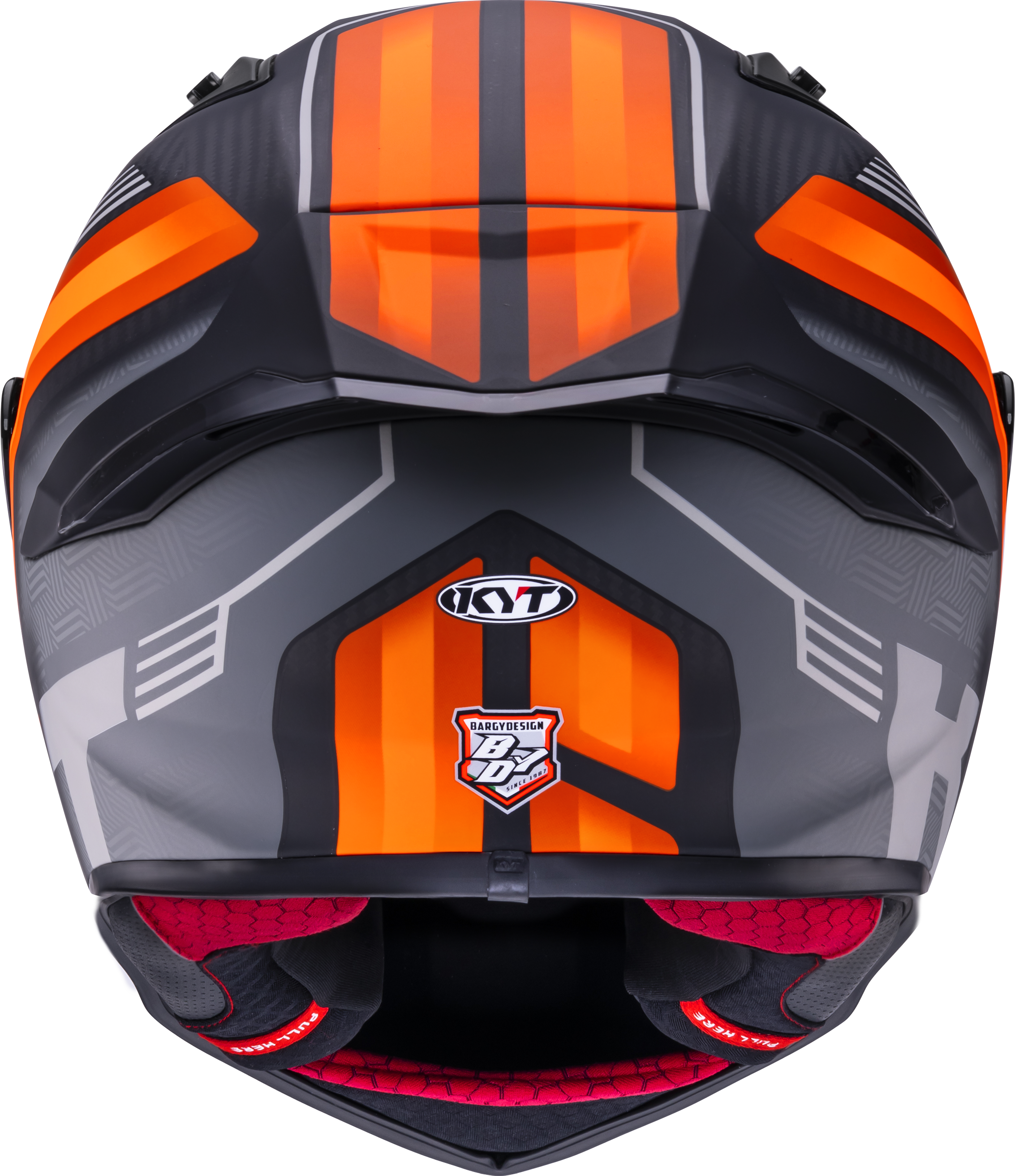 KYT R1R Racing Helmet Carbon Accelerator Matte Orange Y6R10001 
