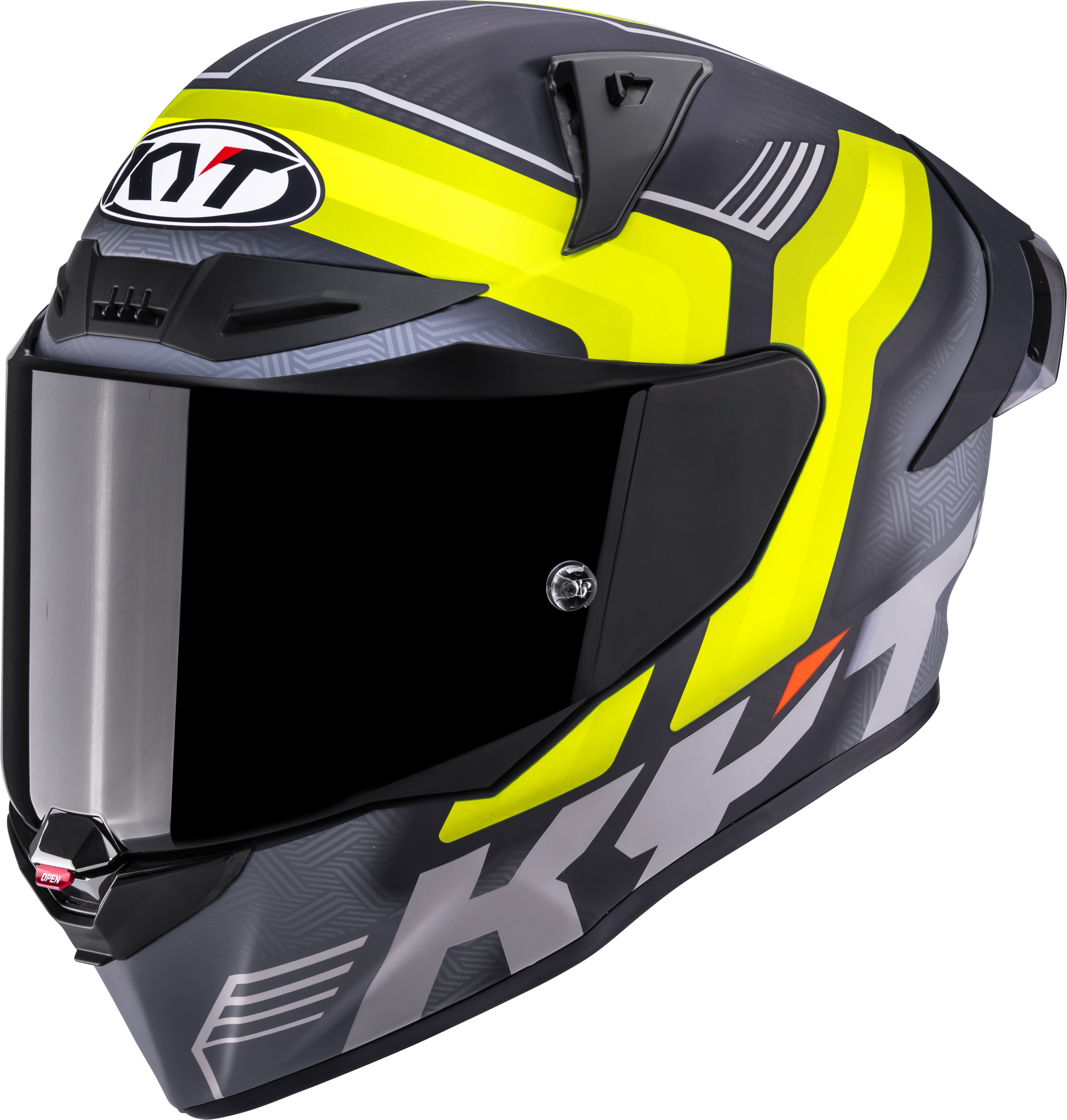 KYT R1R Racing Helmet Carbon Accelerator Yellow Y6R10010 