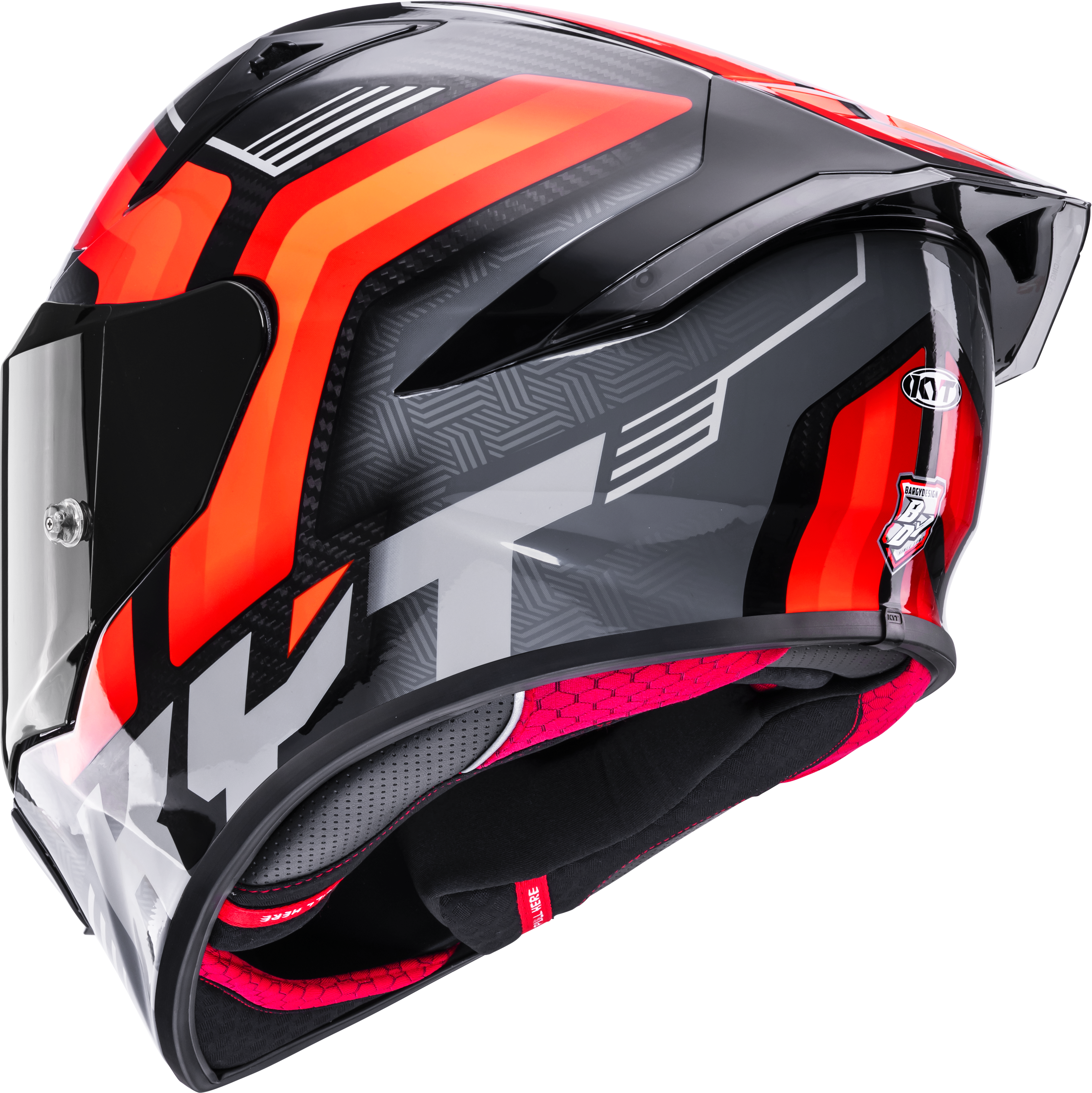 KYT R1R Racing Helmet Carbon Accelerator Red Y6R10003 