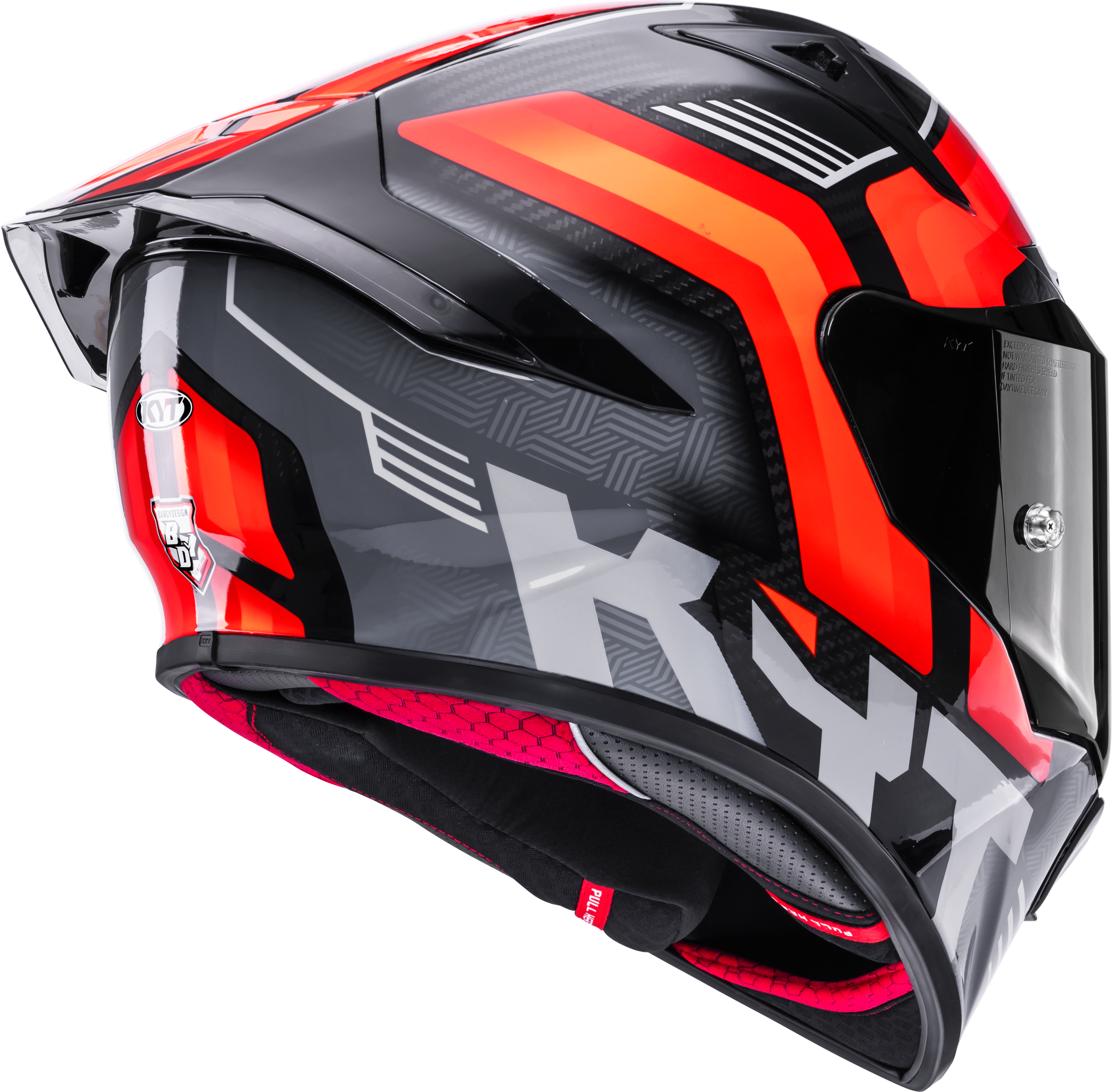 KYT R1R Racing Helmet Carbon Accelerator Red Y6R10003 