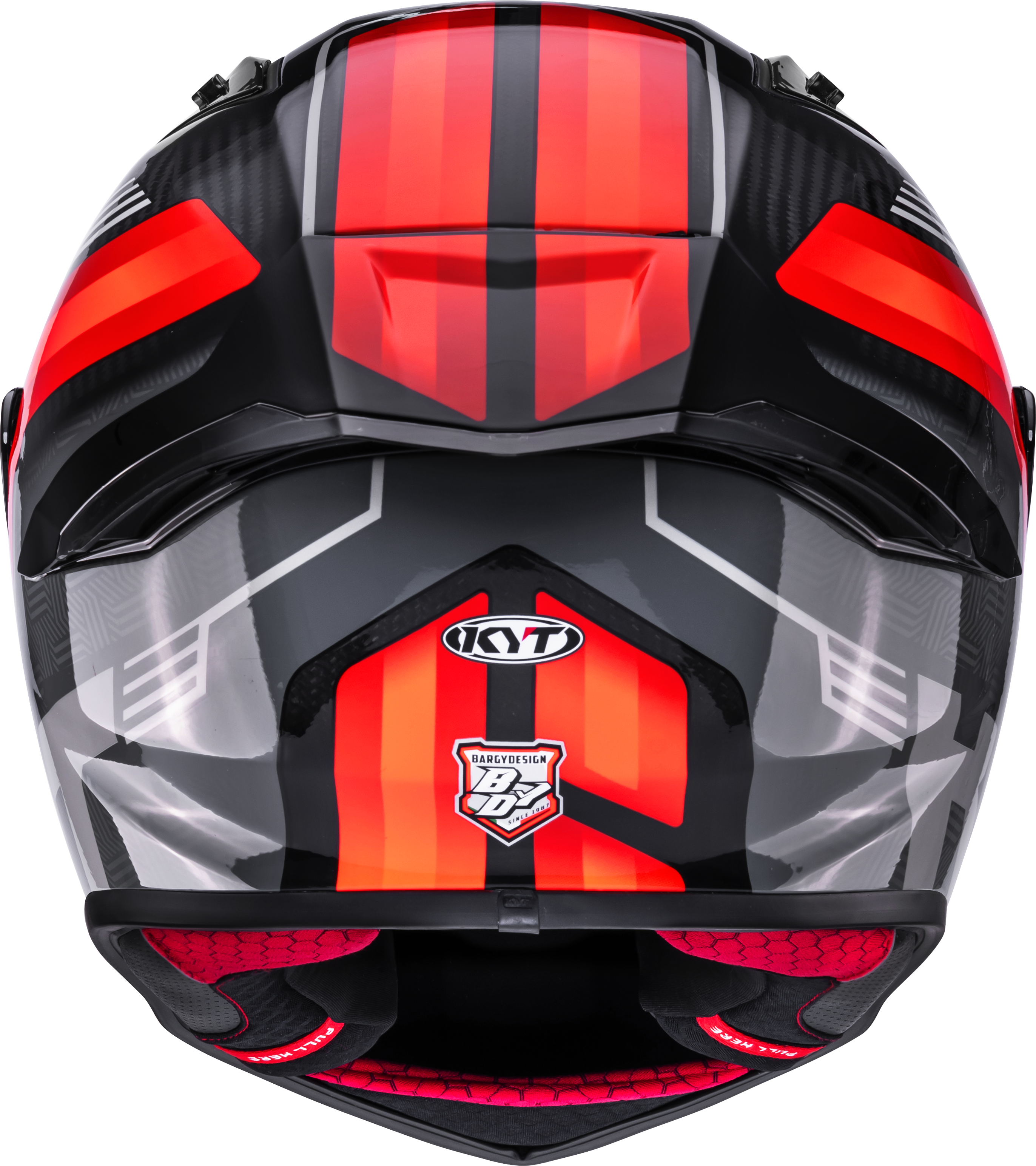 KYT R1R Racing Helmet Carbon Accelerator Red Y6R10003 