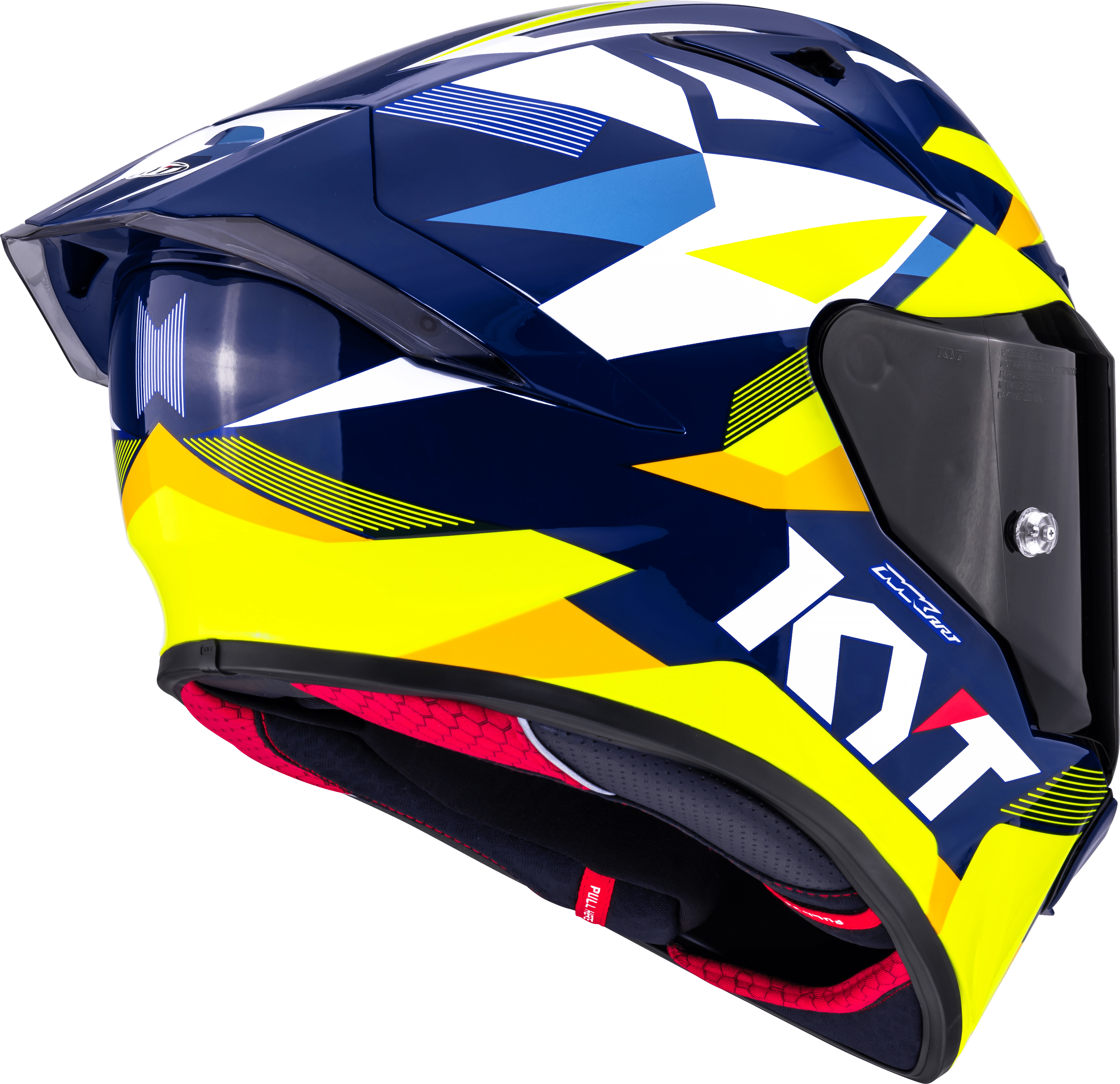 KYT R1R Racing Helmet Carbon Diamond Blue / Yellow Y6R10005 