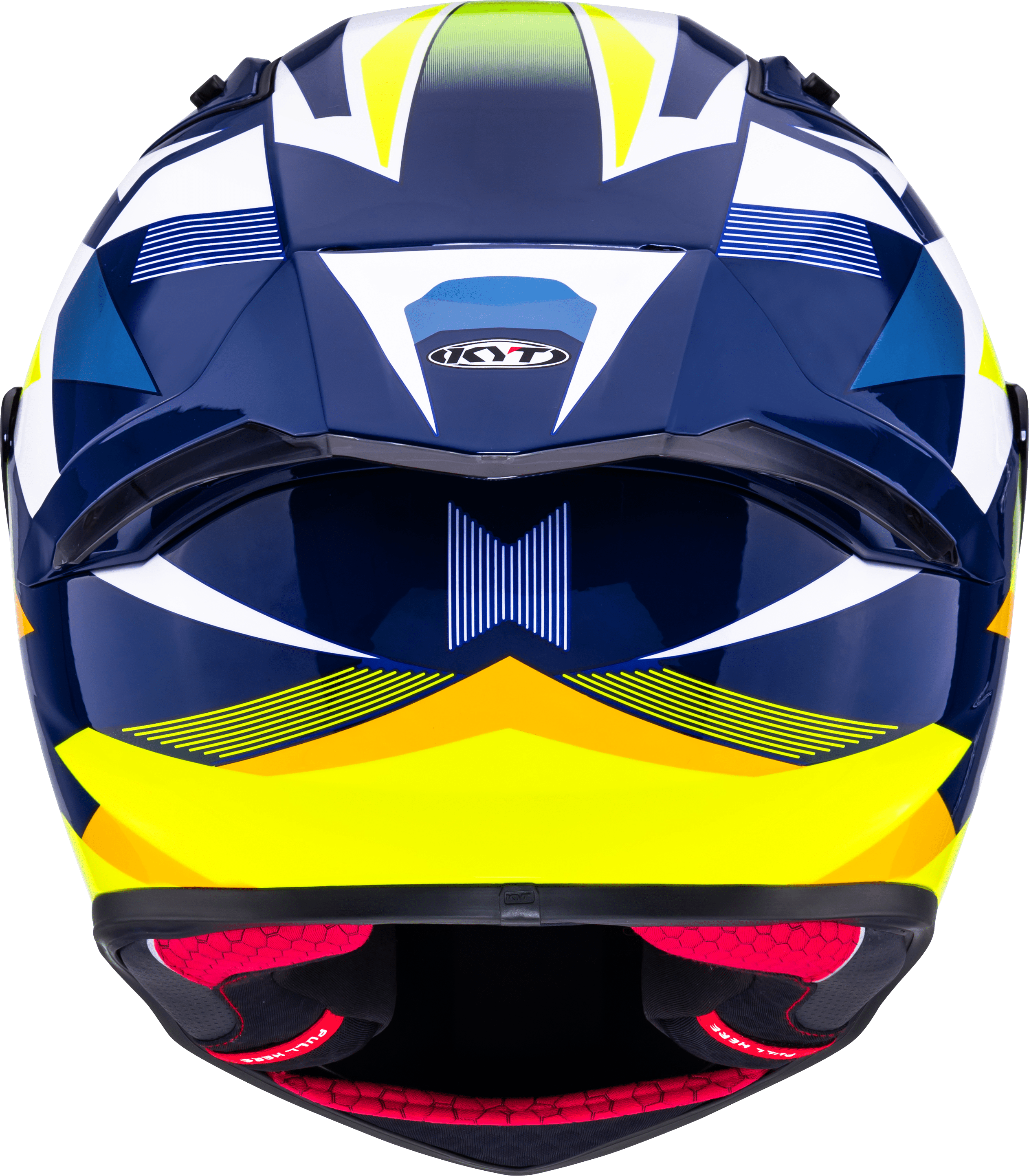 KYT R1R Racing Helmet Carbon Diamond Blue / Yellow Y6R10005 
