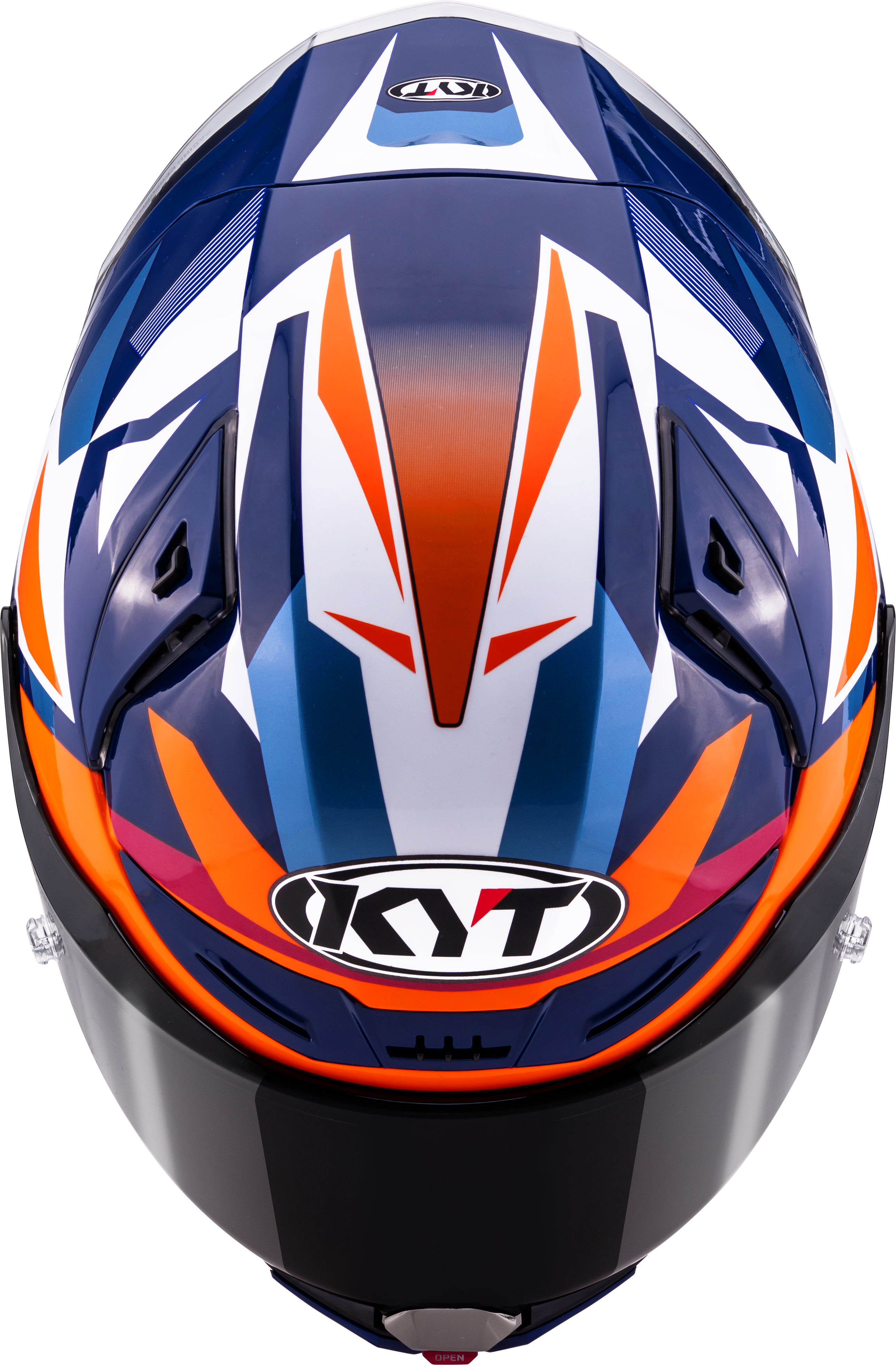 KYT R1R Capacete de Corrida Carbono Diamante Azul / Laranja Y6R10006 