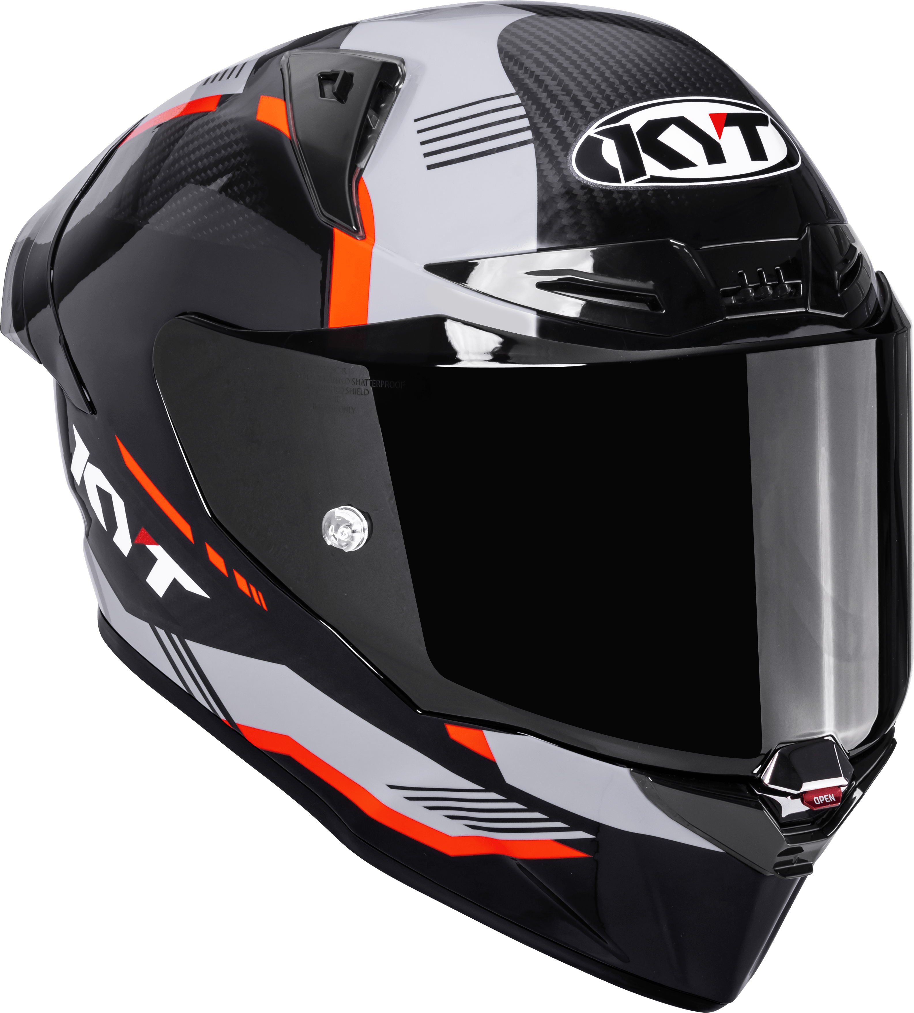 KYT R1R Racing Helmet Carbon Zone Orange Y6R10008 