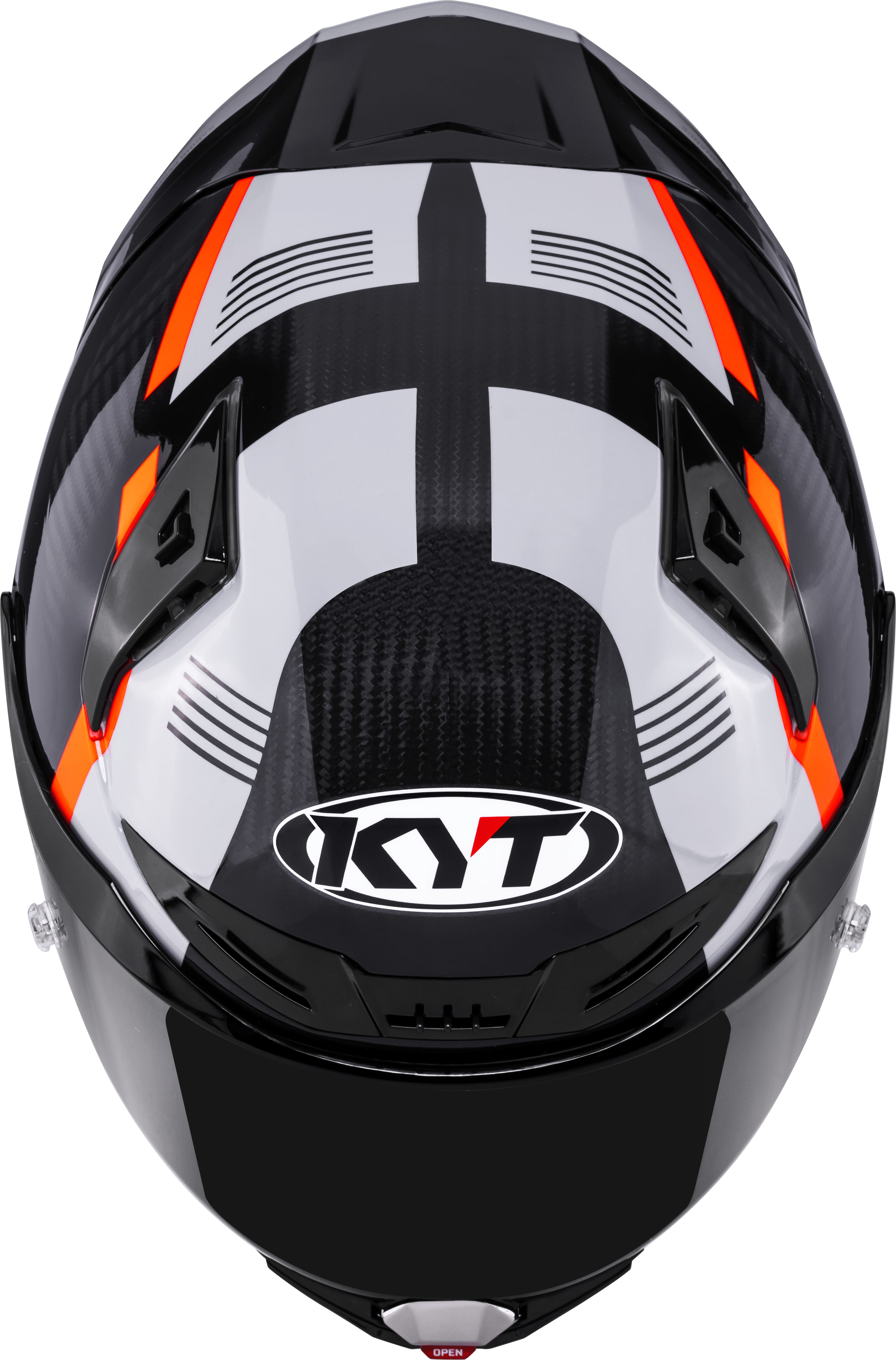 KYT R1R Racing Helmet Carbon Zone Orange Y6R10008 