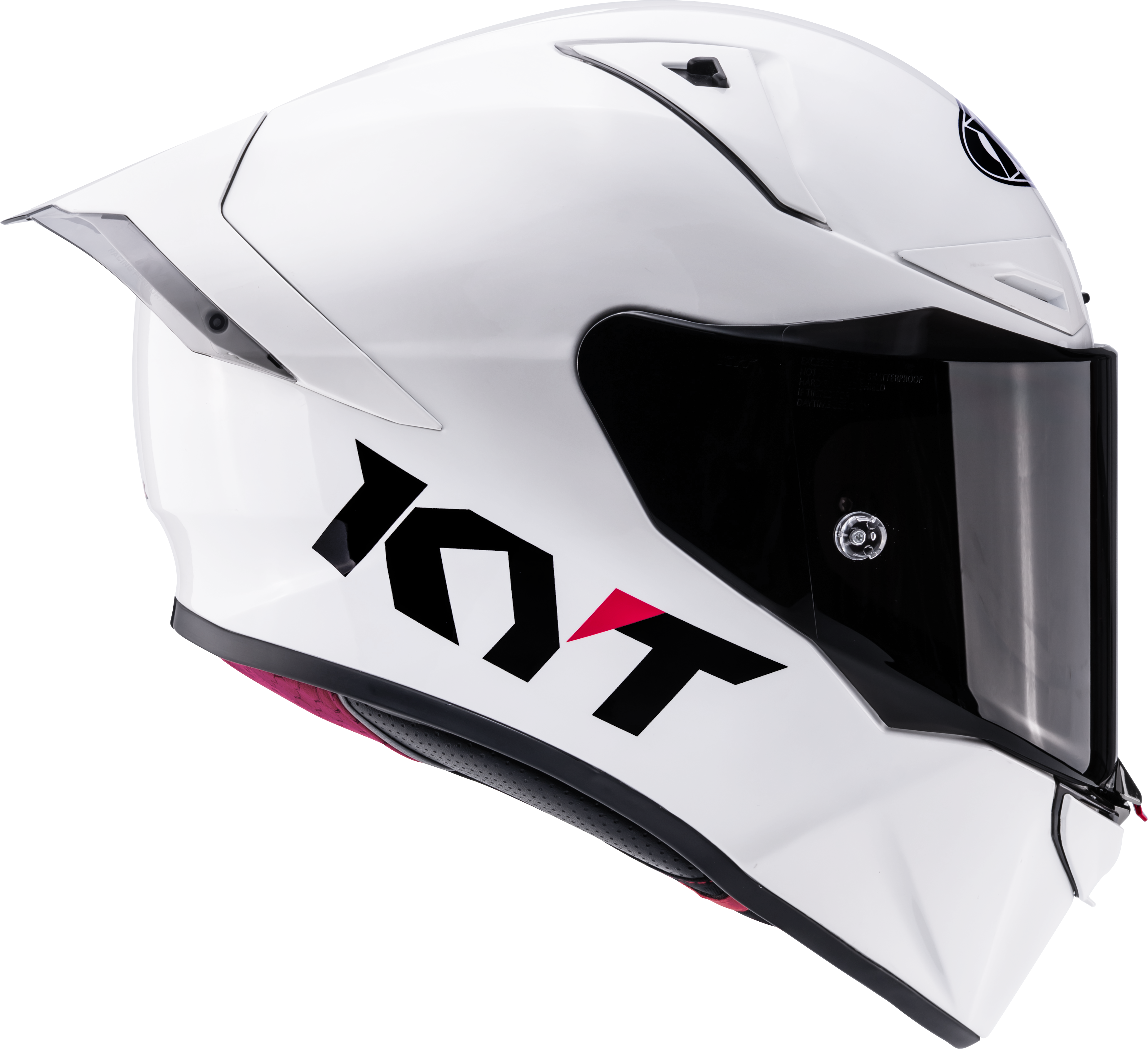 KYT R1R Racing Helmet Plain White Gloss Y6R100W3 