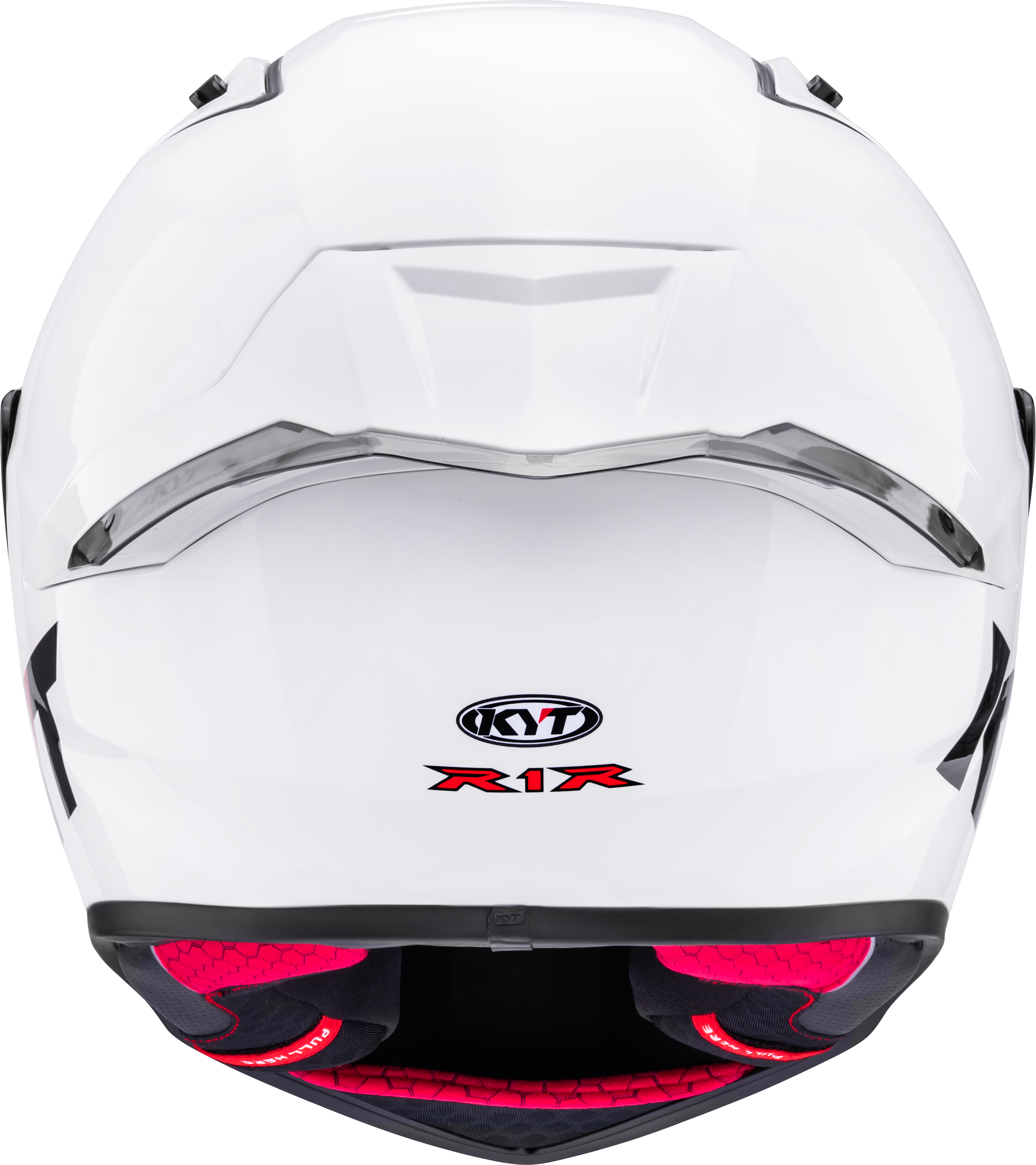 KYT R1R Racing Helmet Plain White Gloss Y6R100W3 