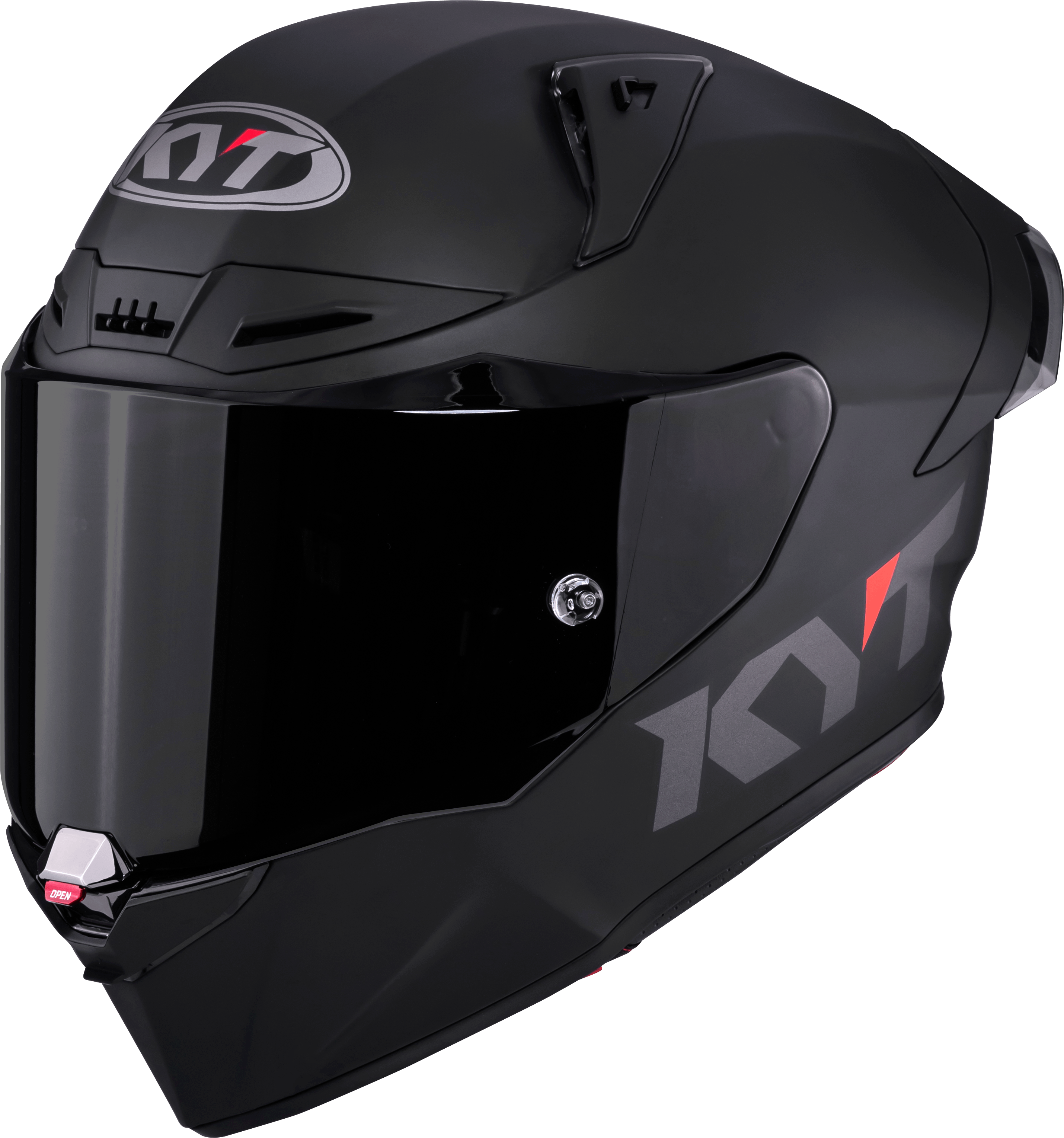 Capacete de corrida KYT R1R Plain preto mate Y6R100X6 