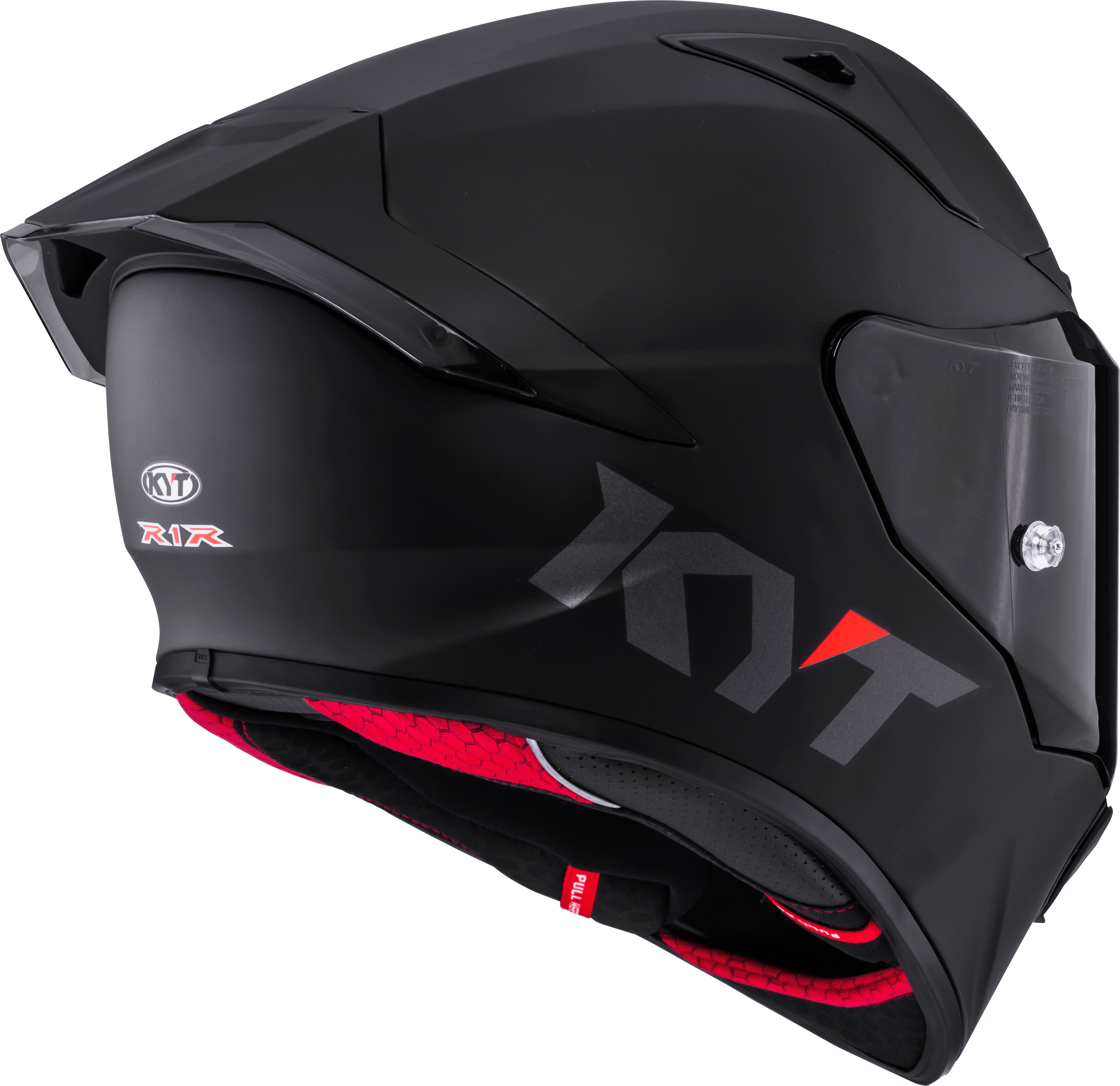 Capacete de corrida KYT R1R Plain preto mate Y6R100X6 