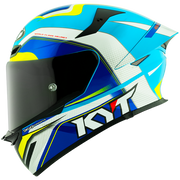 KYT TT-Revo Helmet Grand Prix White Light Blue Y6TR0004 