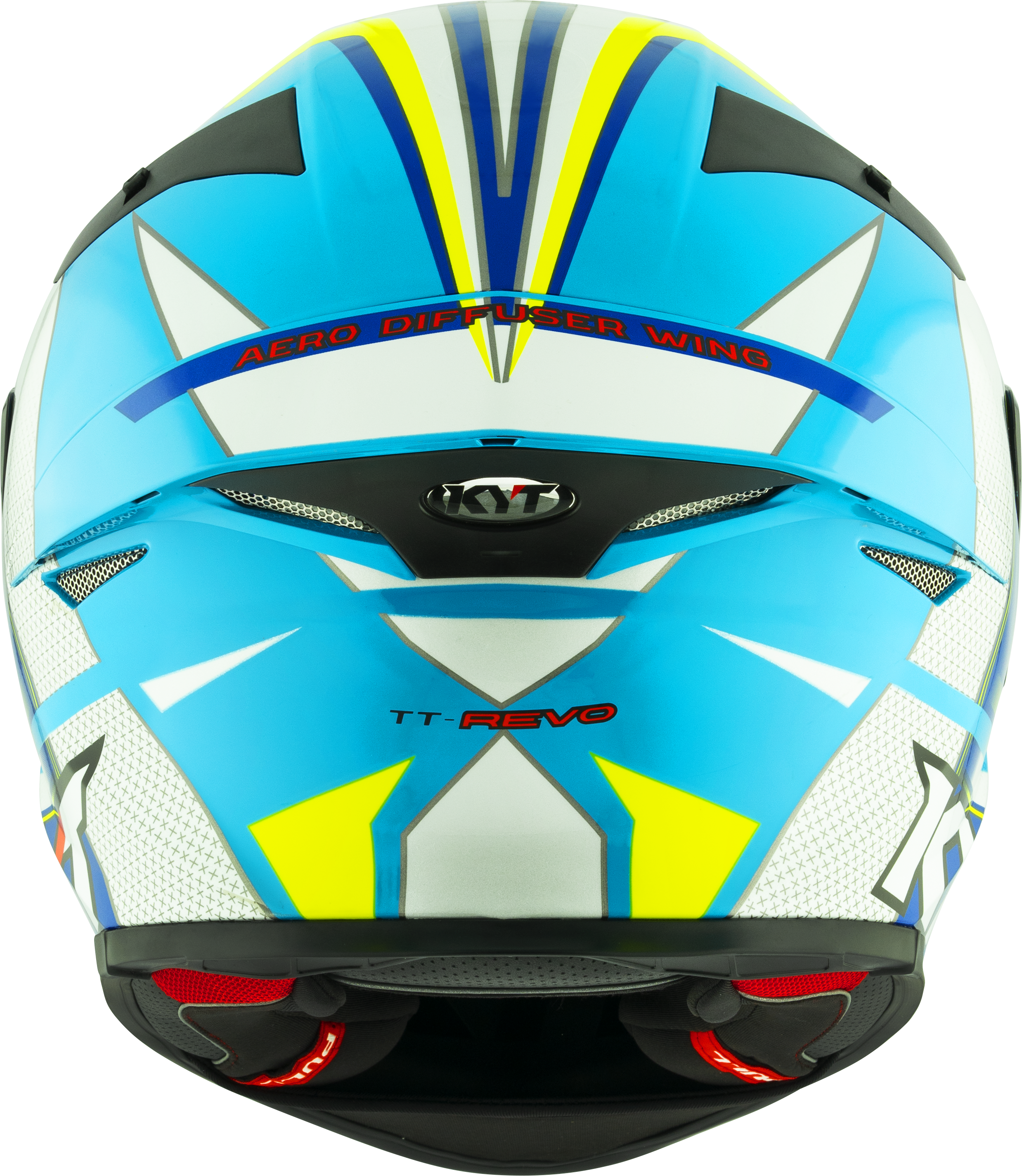 KYT TT-Revo Helmet Grand Prix White Light Blue Y6TR0004 