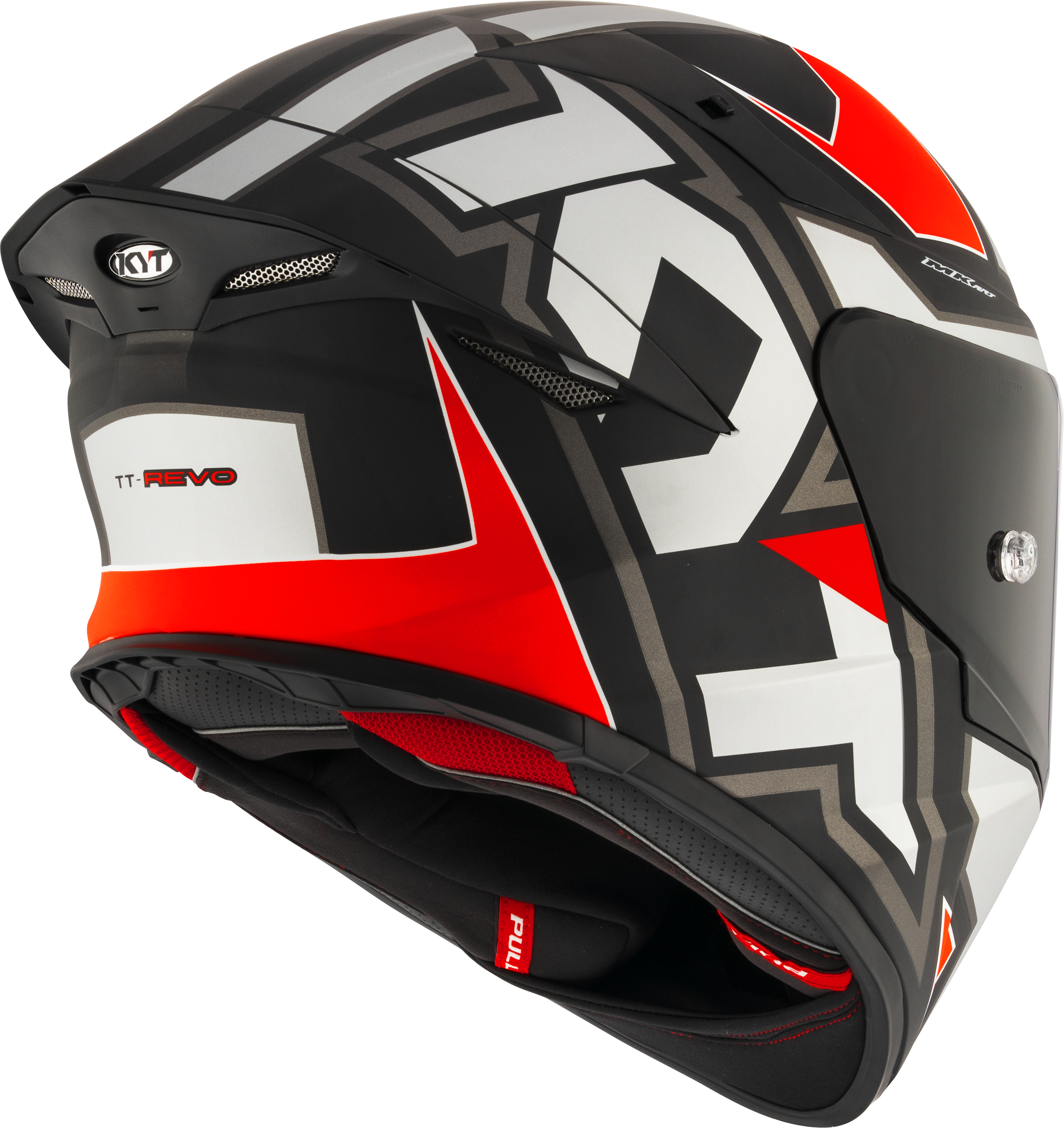 KYT TT-Revo Capacete Electron Grey Red mate Y6TR0006 