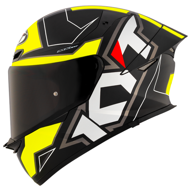 KYT TT-Revo Capacete Electron Preto Amarelo mate Y6TR0007 