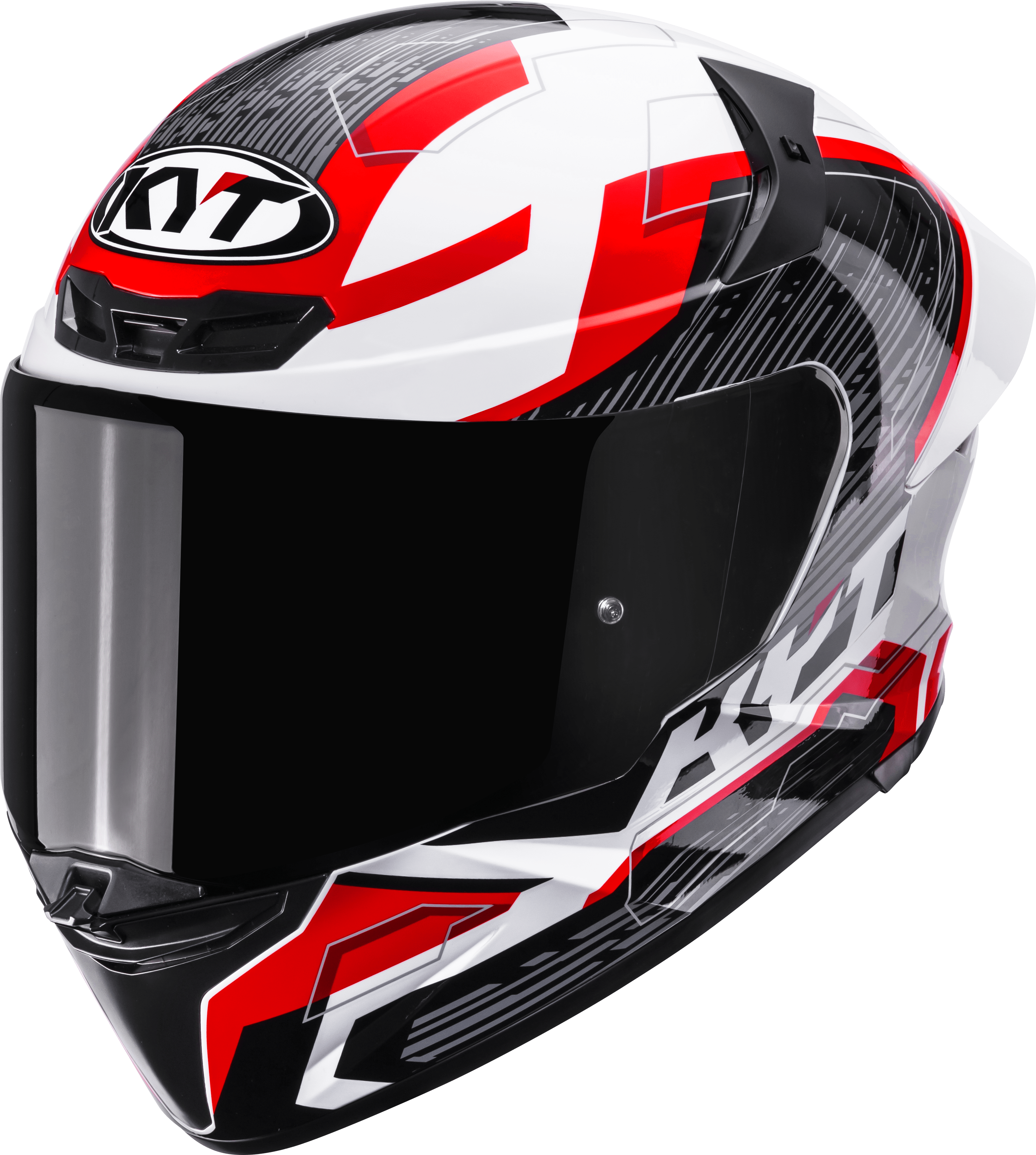 KYT TT-Revo Helmet Speeding White / Red Y6TR0051 