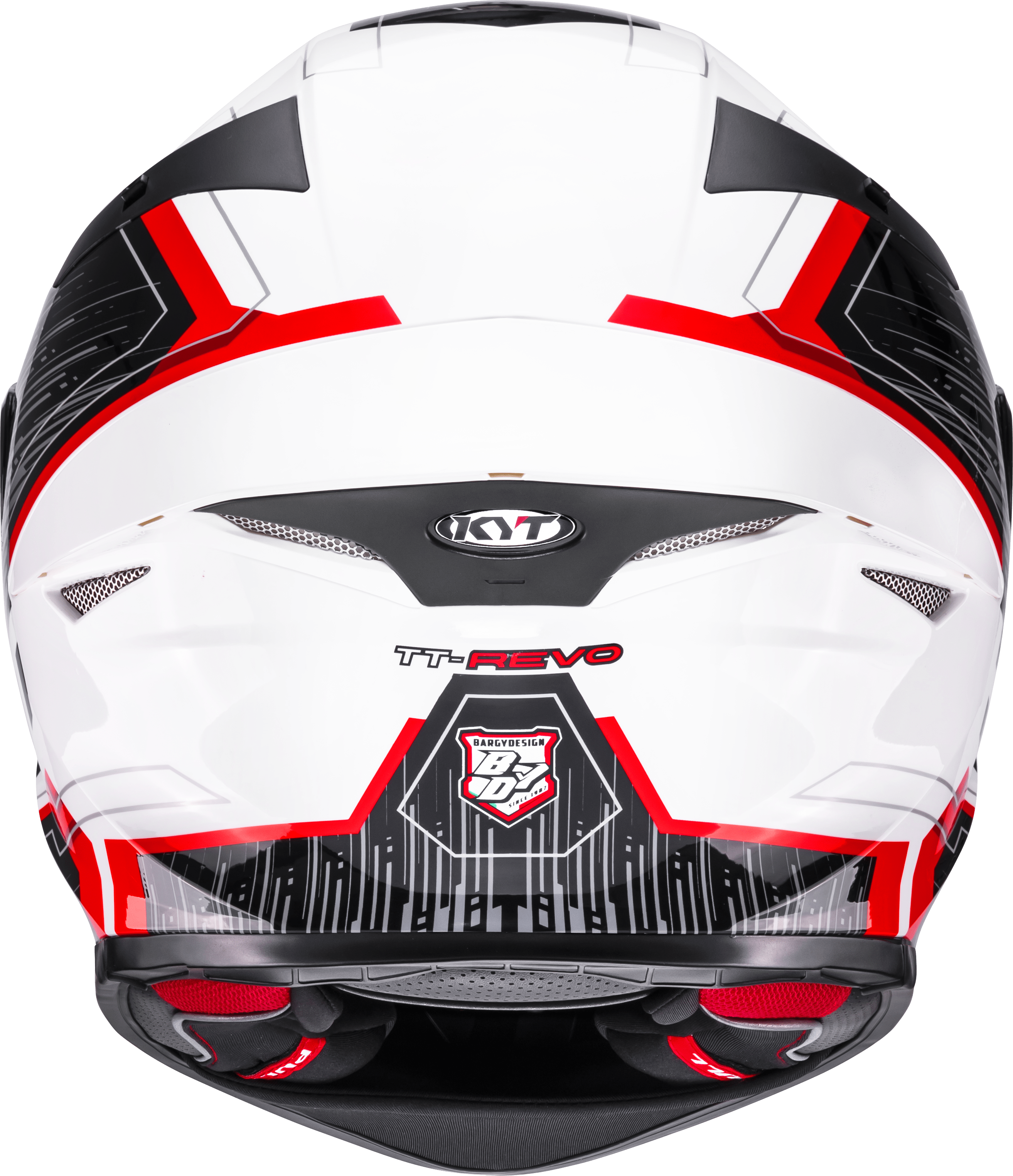 KYT TT-Revo Helmet Speeding White / Red Y6TR0051 