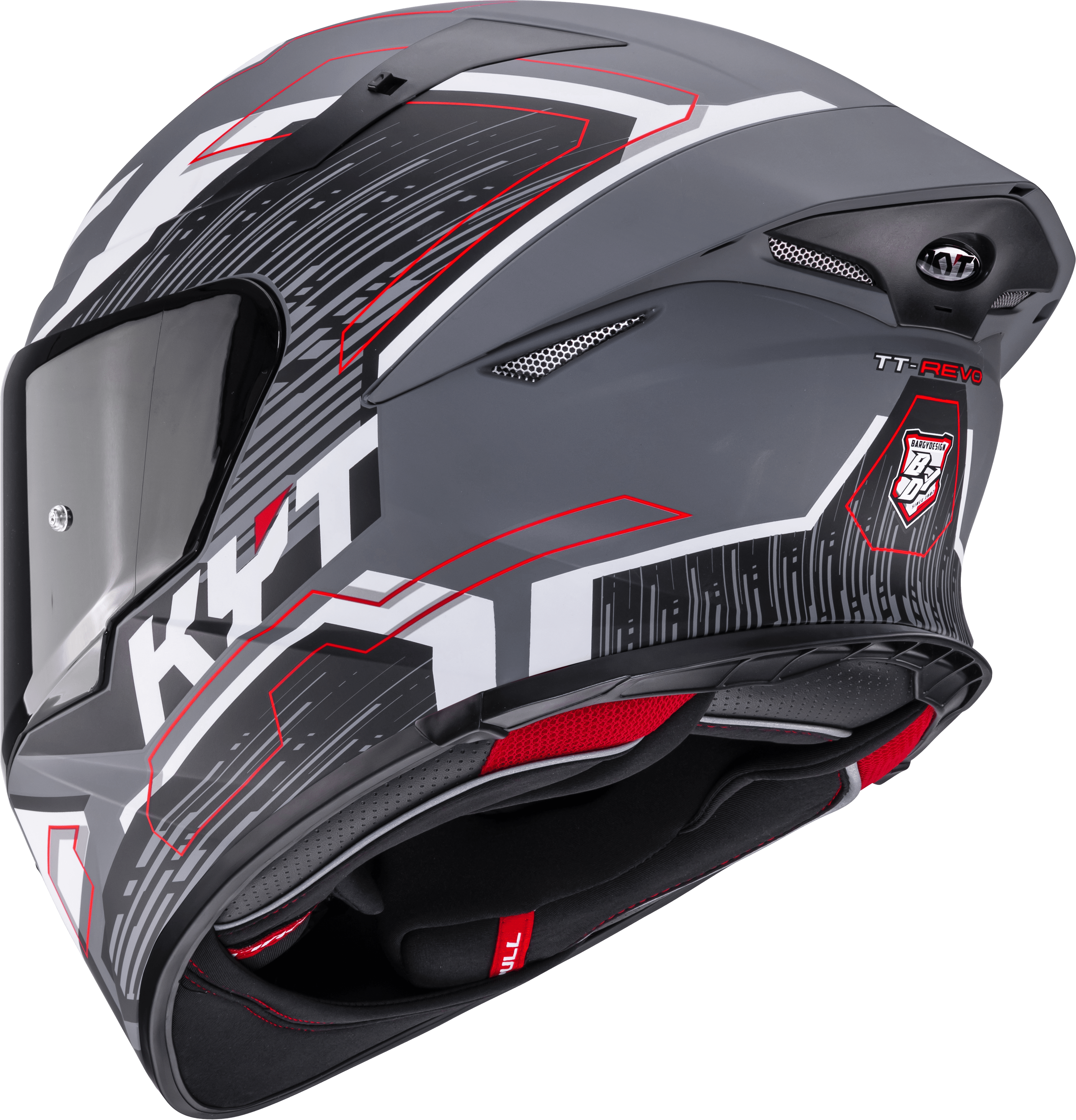 KYT TT-Revo Capacete Speeding Matt Cinza Y6TR0052 