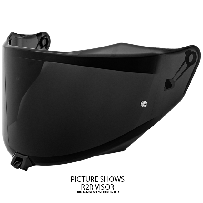 KYT Visor R1R fortemente escurecido / preto YAR10VS0 