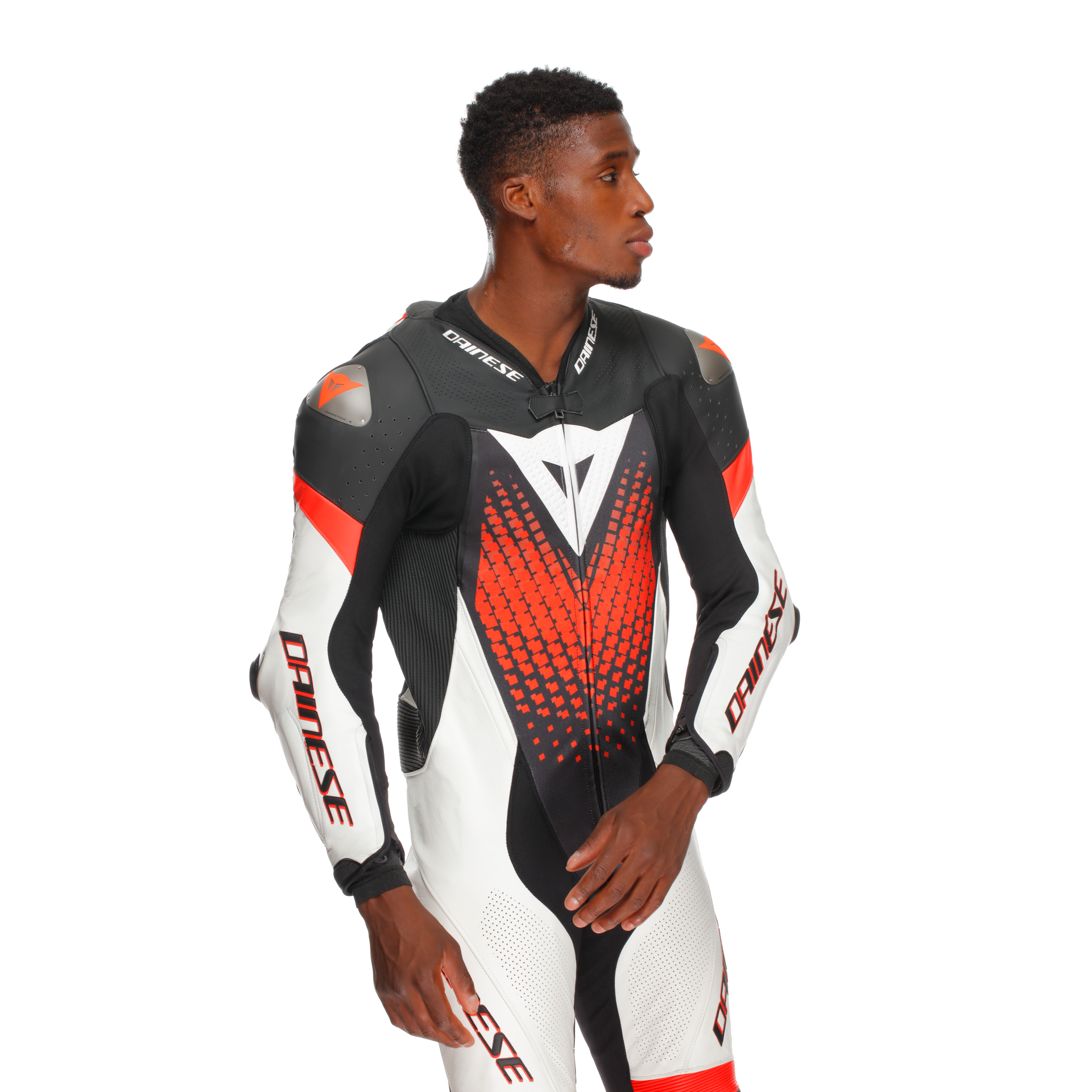 Dainese Laguna SECA 6 one -piece leather combination - perforated racing suit | Men | White/red