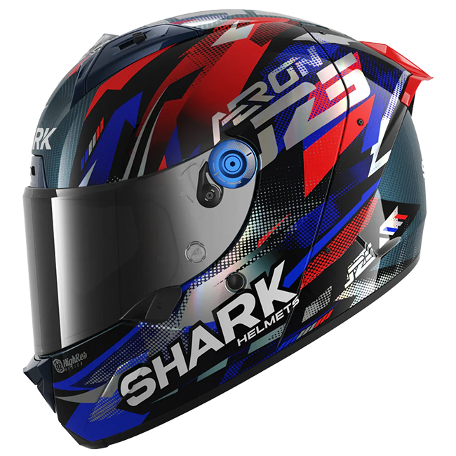 Shark Aeron Helmet Johann Zarco Replica GP of France – Carbon Blue Chrome 