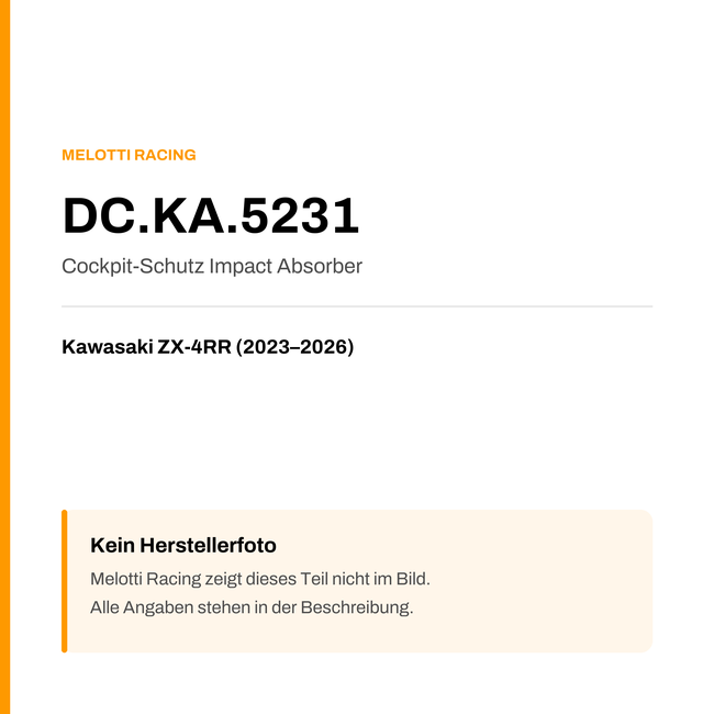 Cockpit-Schutz Impact Absorber Melotti Racing Kawasaki ZX-4RR (23-26) DC.KA.5231 – Bild 1