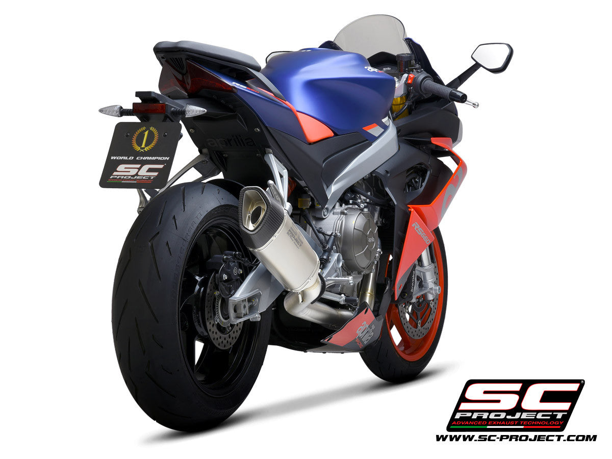 Sistema de escape completo em aço inoxidável SC-Project 2-1 SC1-R para Aprilia RS 660 (20-24) A23A-KC90 
