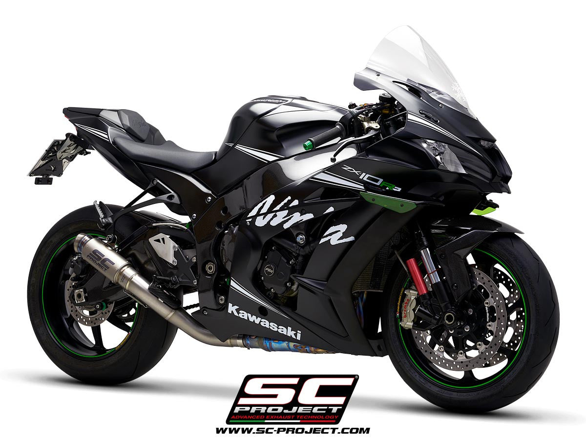 SC-Project Slip-On GP70-R + tubo de substituição KAT para Kawasaki ZX-10 R/RR (16-20) K22A-DET70 